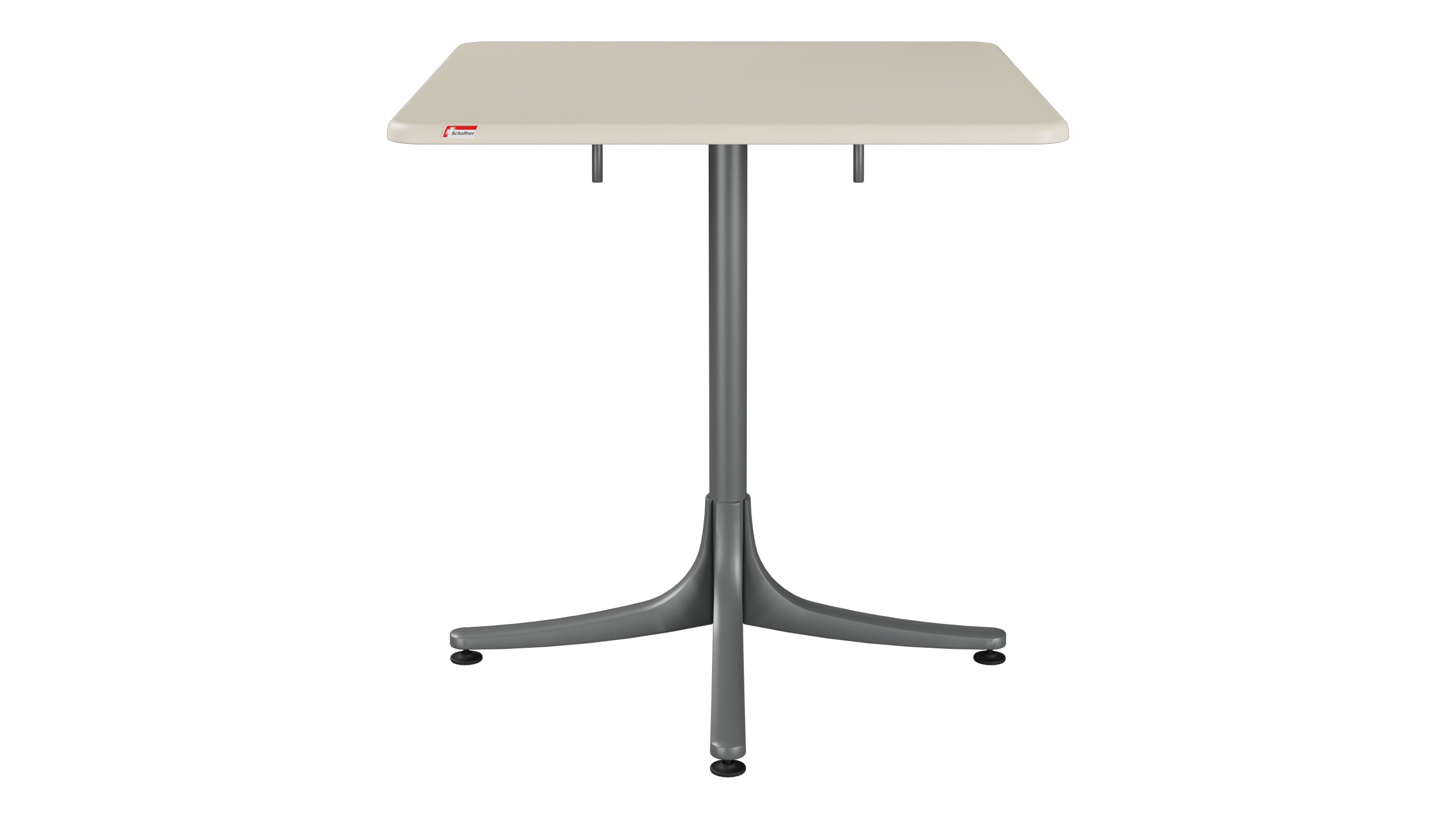 Schaffhausen Glasfaser-Gartentisch 70x70 klappbar in Pastellsand präsentiert im Onlineshop von KAQTU Design AG. Gartentisch ist von Schaffner