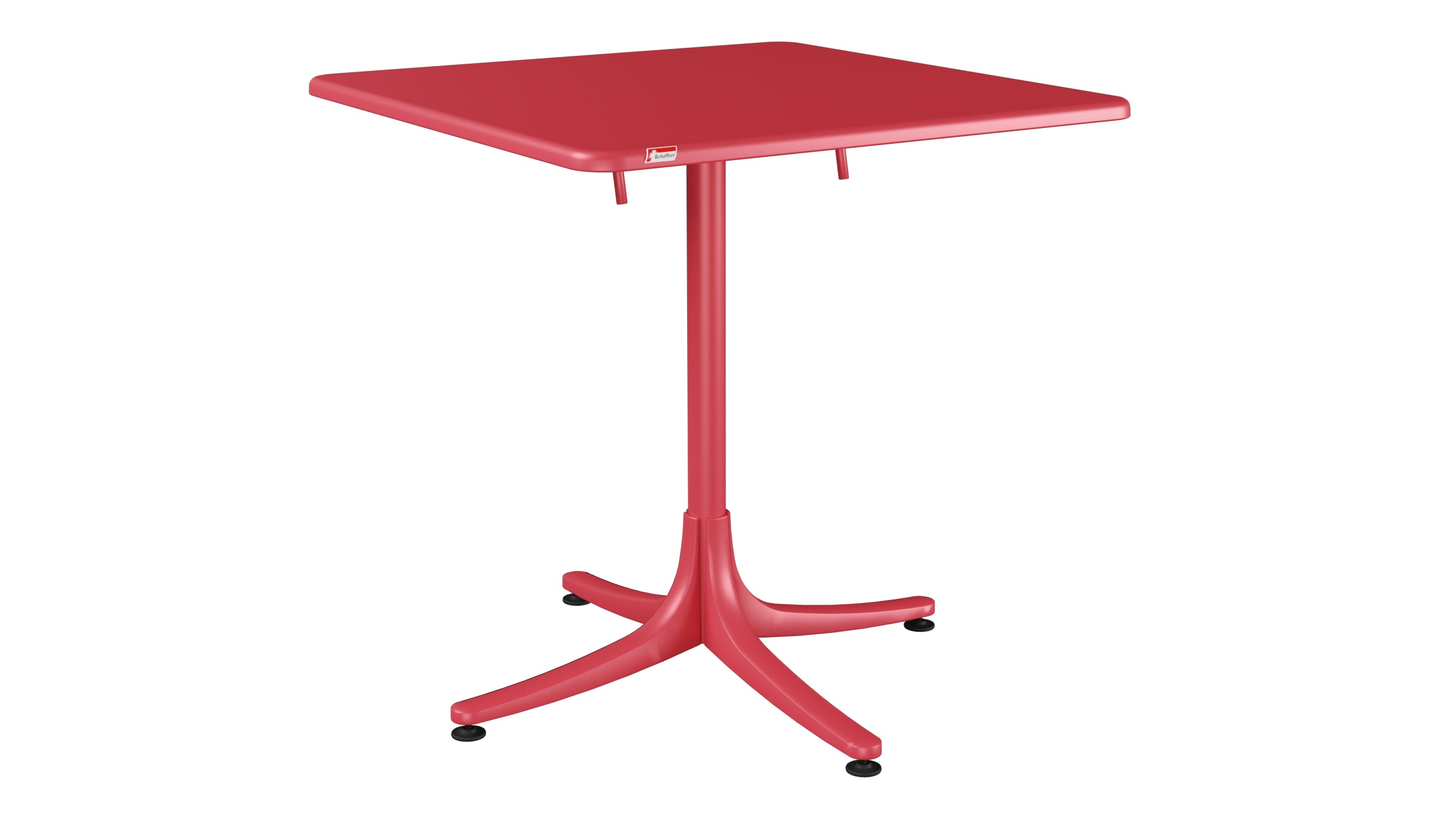 Schaffhausen Glasfaser-Gartentisch 70x70 klappbar in Ahornrot präsentiert im Onlineshop von KAQTU Design AG. Gartentisch ist von Schaffner