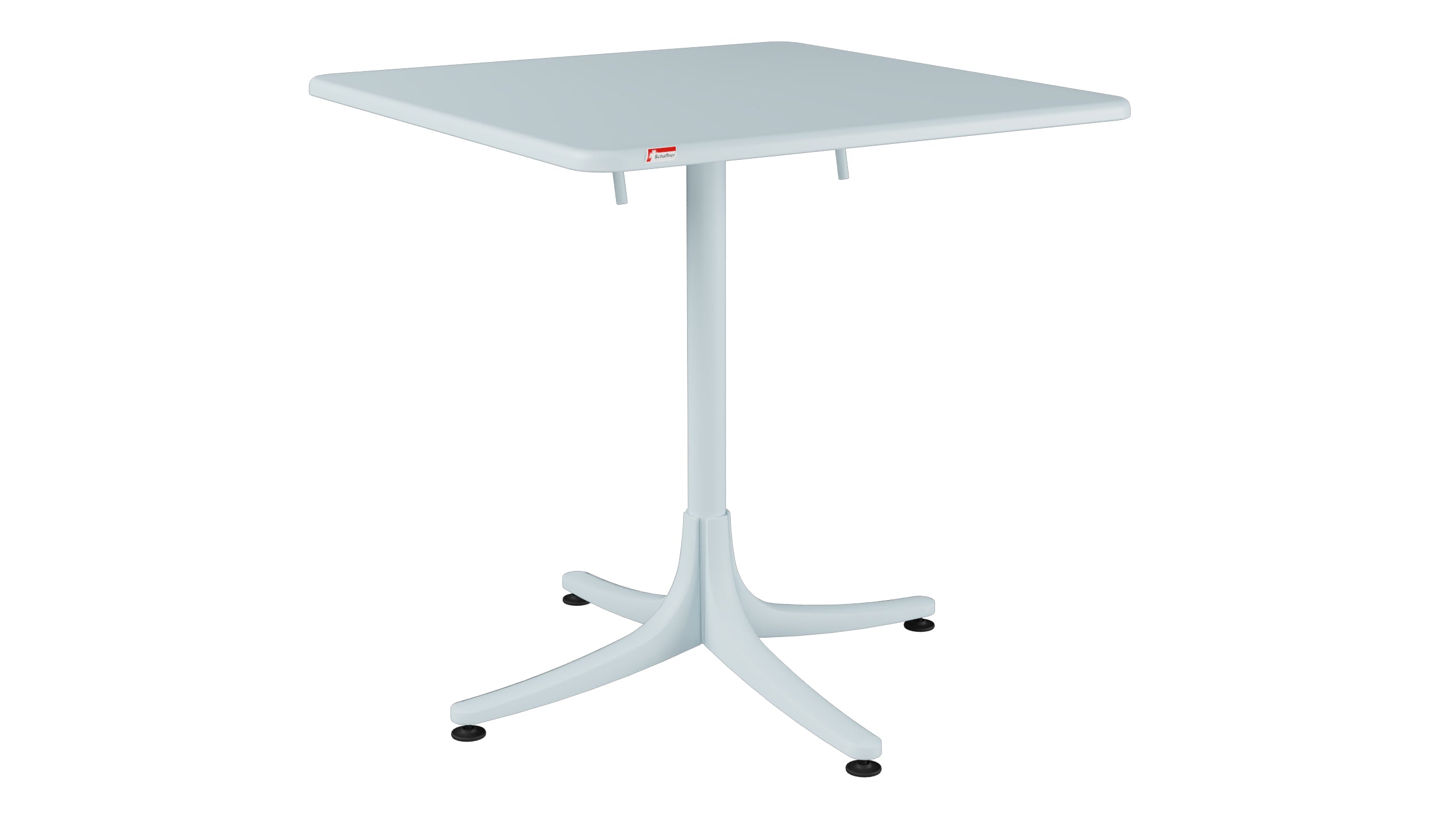 Schaffhausen Glasfaser-Gartentisch 70x70 klappbar in Pastellblau präsentiert im Onlineshop von KAQTU Design AG. Gartentisch ist von Schaffner