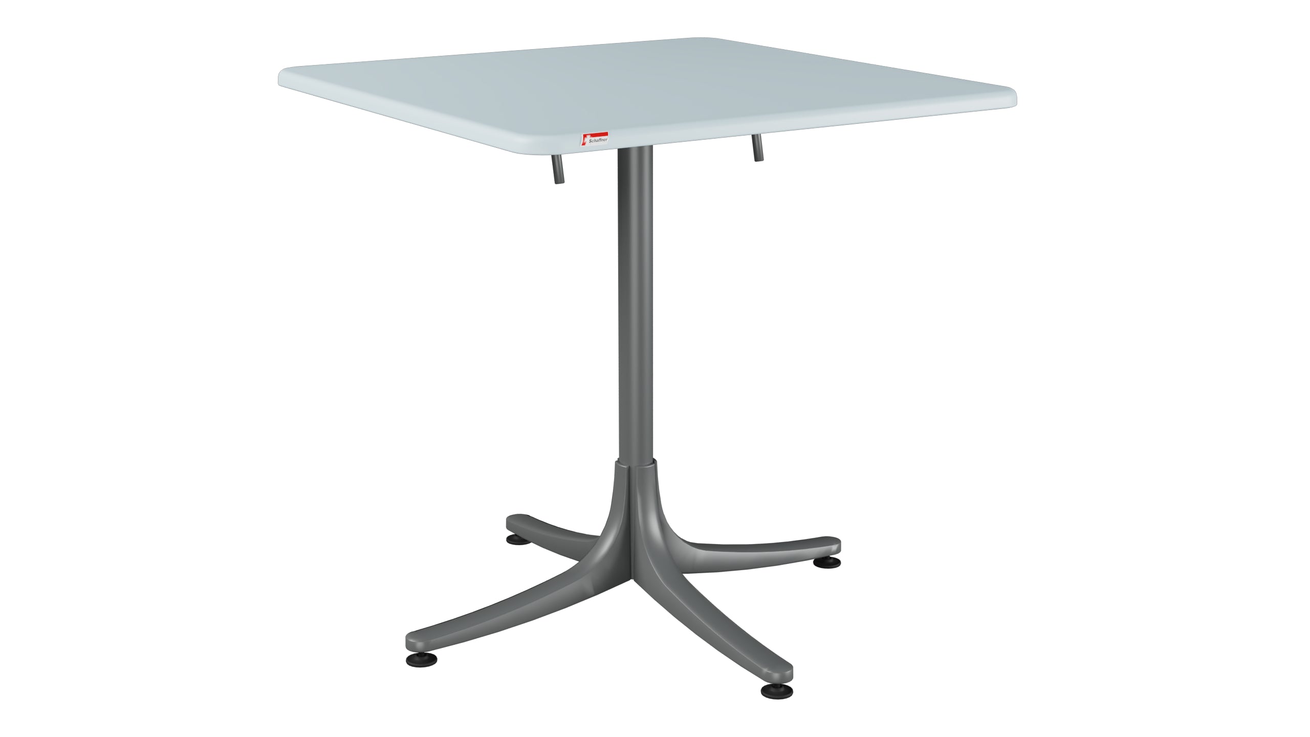 Schaffhausen Glasfaser-Gartentisch 70x70 klappbar in Pastellblau präsentiert im Onlineshop von KAQTU Design AG. Gartentisch ist von Schaffner