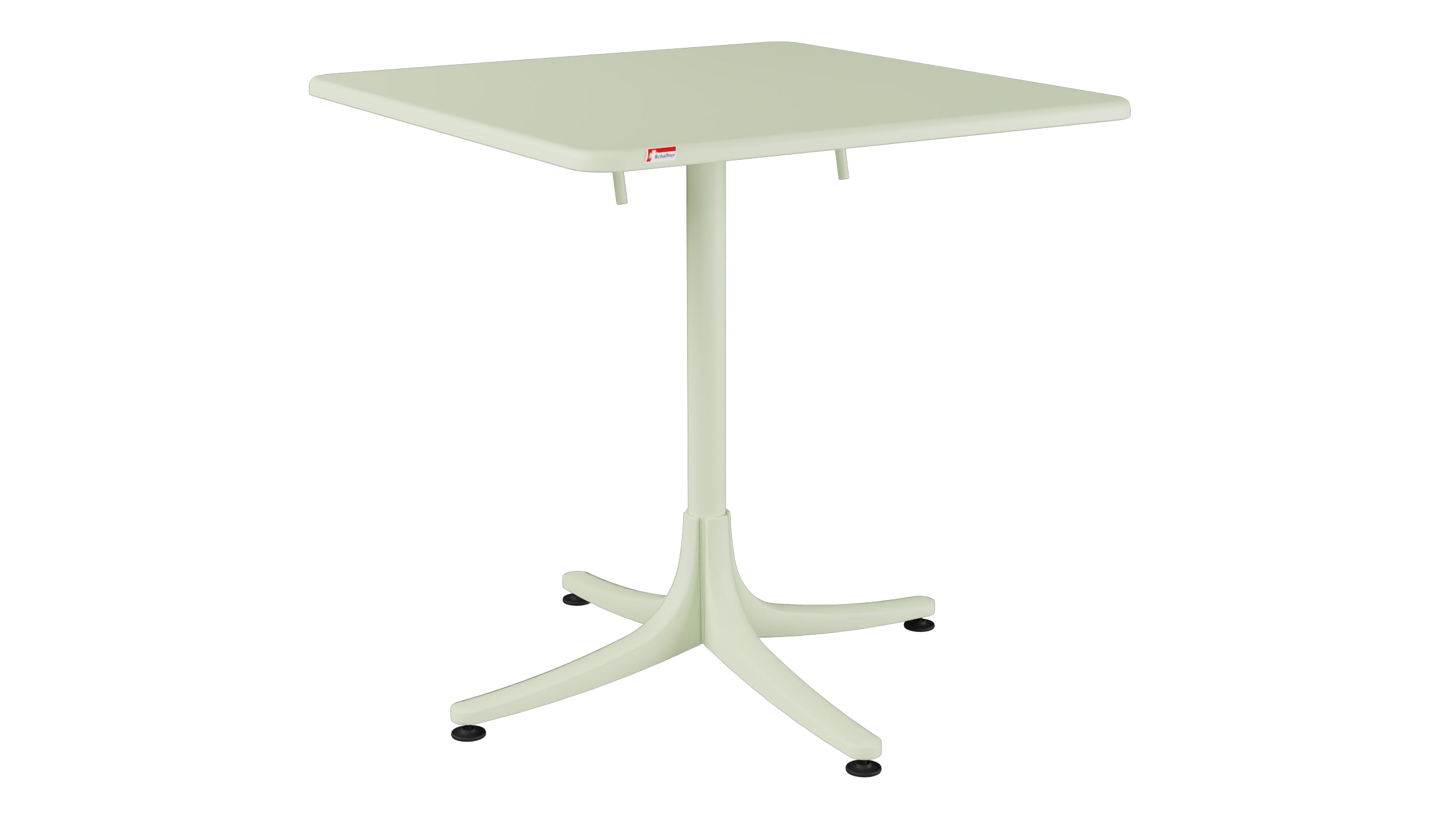 Schaffhausen Glasfaser-Gartentisch 70x70 klappbar in Pastellgrün präsentiert im Onlineshop von KAQTU Design AG. Gartentisch ist von Schaffner
