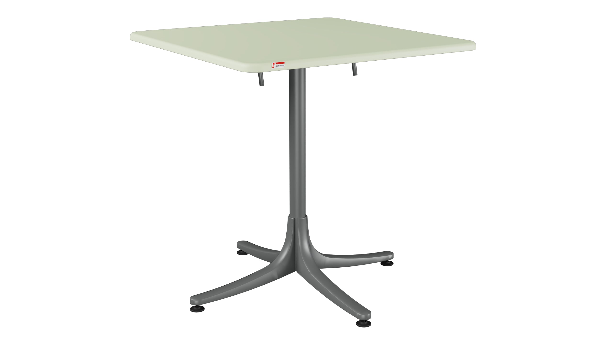 Schaffhausen Glasfaser-Gartentisch 70x70 klappbar in Pastellgrün präsentiert im Onlineshop von KAQTU Design AG. Gartentisch ist von Schaffner