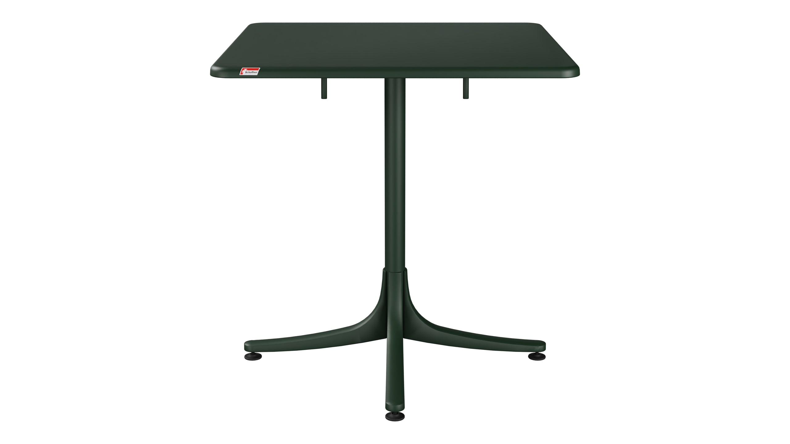 Schaffhausen Glasfaser-Gartentisch 70x70 klappbar in Tannengrün präsentiert im Onlineshop von KAQTU Design AG. Gartentisch ist von Schaffner