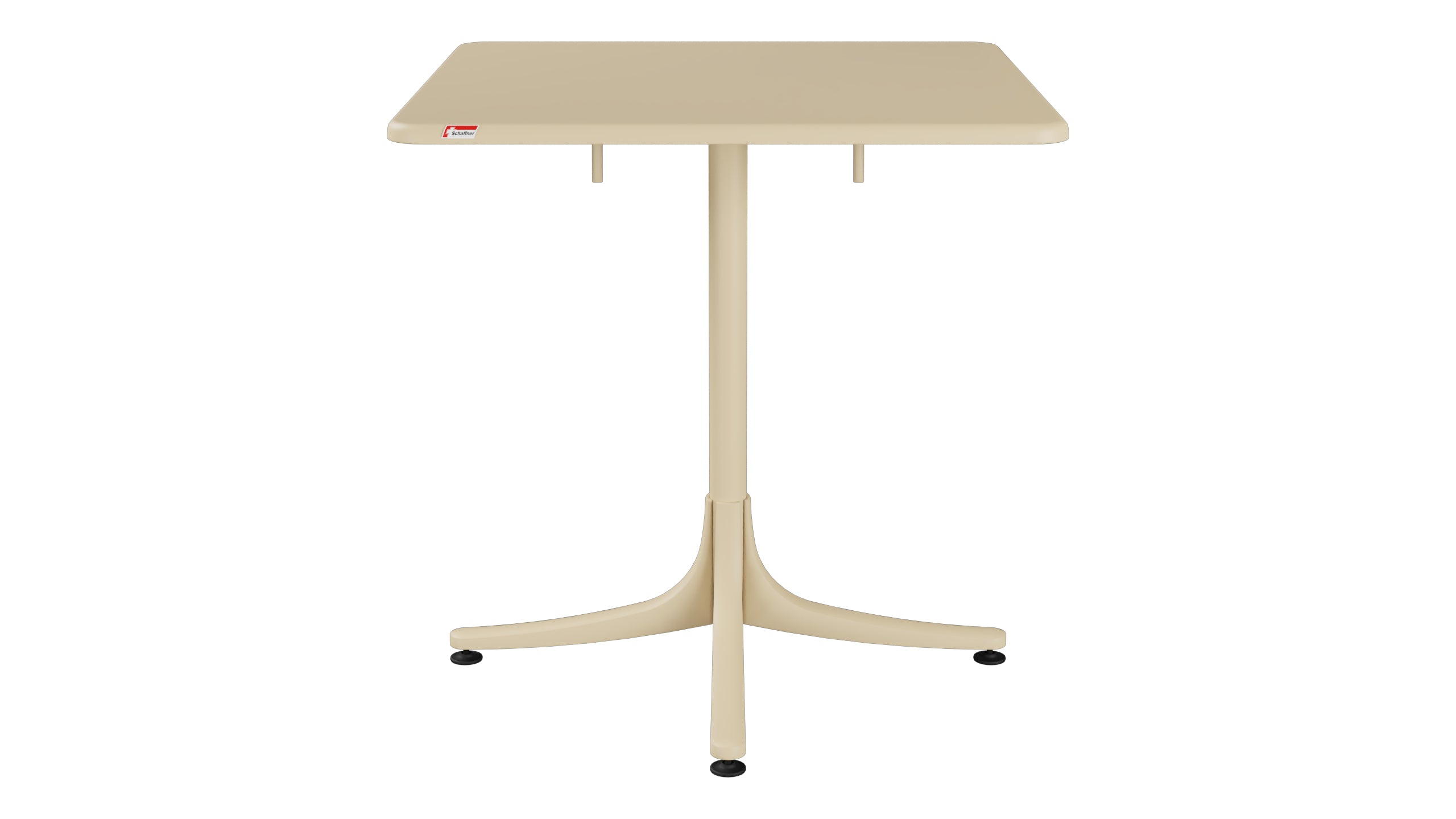 Schaffhausen Glasfaser-Gartentisch 70x70 klappbar in Pastellbraun präsentiert im Onlineshop von KAQTU Design AG. Gartentisch ist von Schaffner