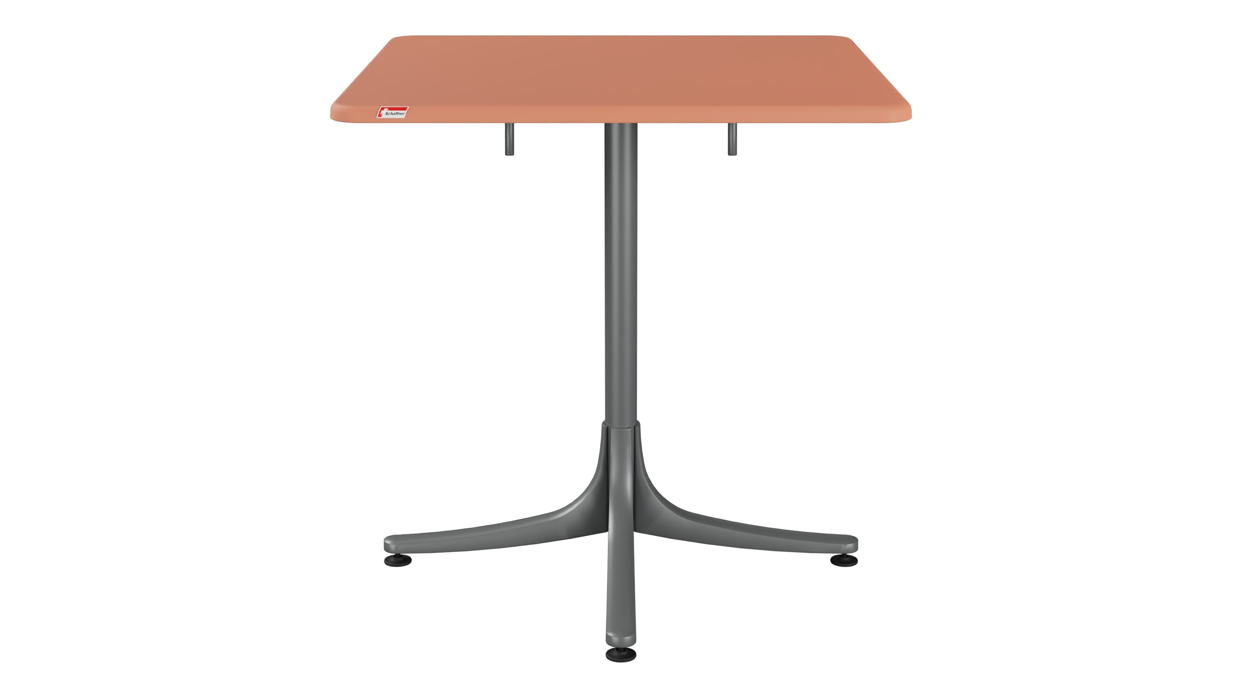 Schaffhausen Glasfaser-Gartentisch 70x70 klappbar in Pastellterracotta präsentiert im Onlineshop von KAQTU Design AG. Gartentisch ist von Schaffner