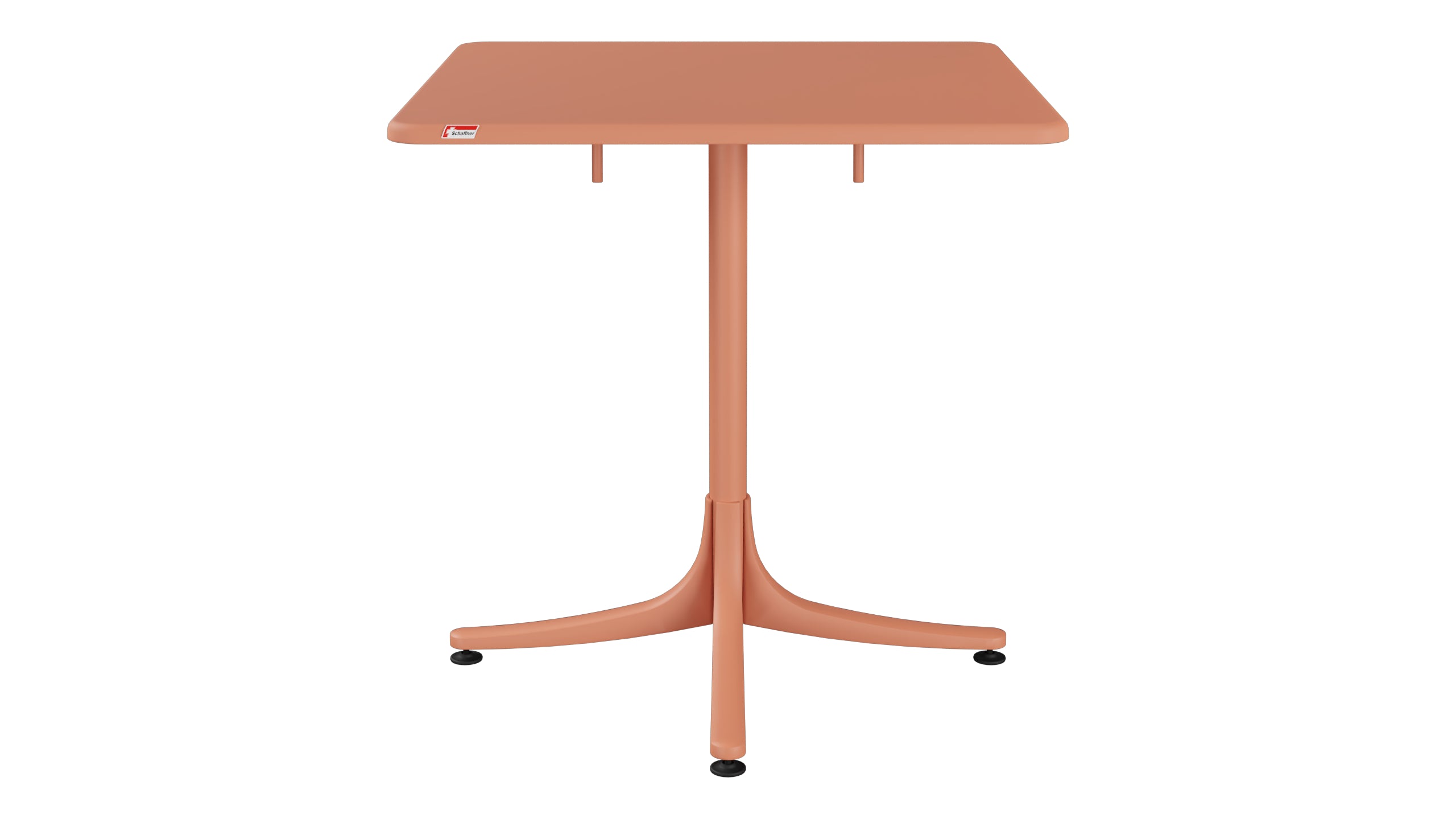 Schaffhausen Glasfaser-Gartentisch 70x70 klappbar in Pastellterracotta präsentiert im Onlineshop von KAQTU Design AG. Gartentisch ist von Schaffner