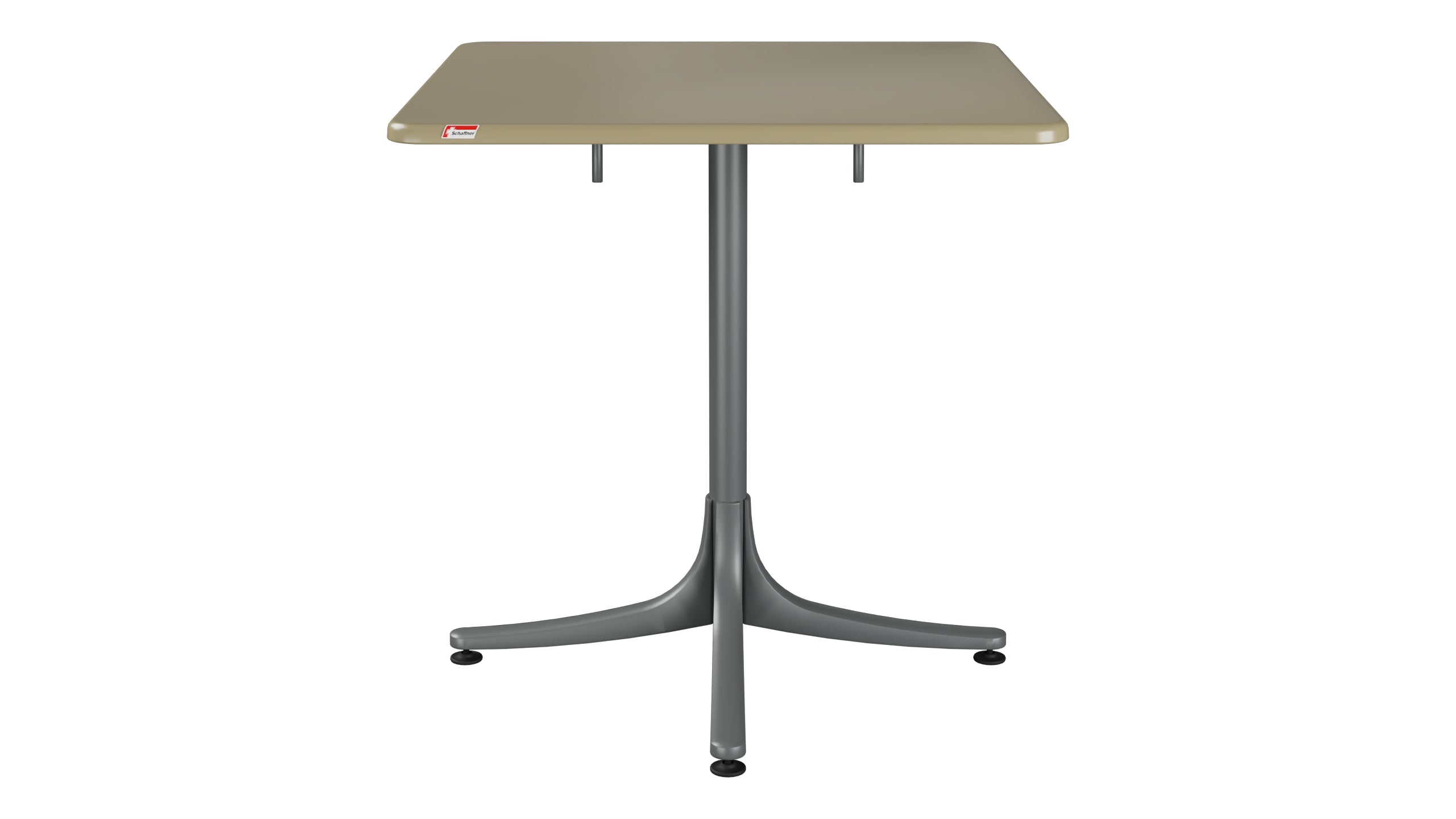 Schaffhausen Glasfaser-Gartentisch 70x70 klappbar in Champagner präsentiert im Onlineshop von KAQTU Design AG. Gartentisch ist von Schaffner