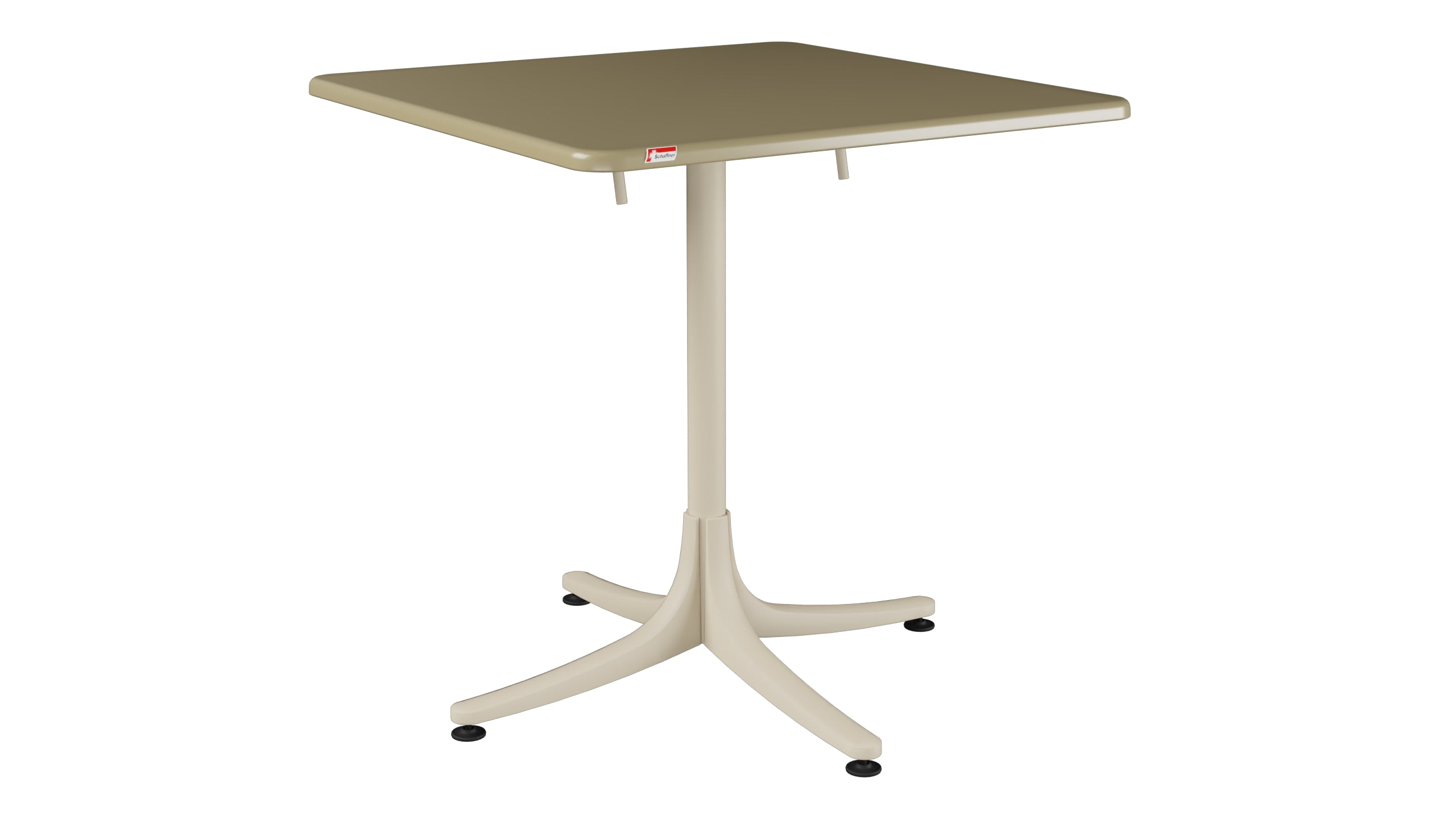 Schaffhausen Glasfaser-Gartentisch 70x70 klappbar in Champagner präsentiert im Onlineshop von KAQTU Design AG. Gartentisch ist von Schaffner