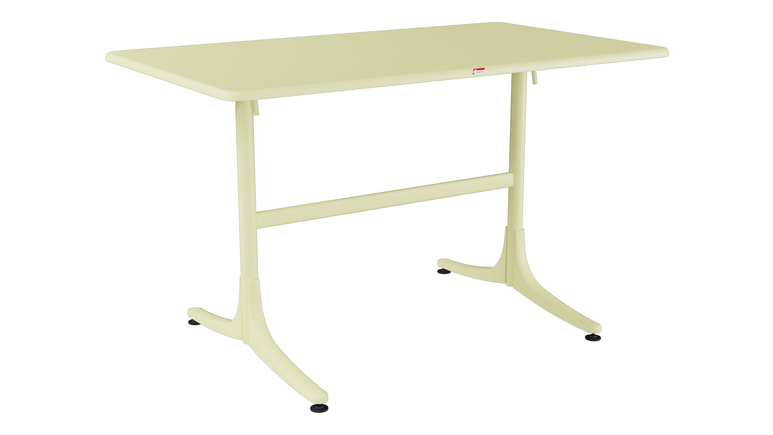 Schaffhausen Glasfaser-Gartentisch 120x70 klappbar in Buchsbaumgelb präsentiert im Onlineshop von KAQTU Design AG. Gartentisch ist von Schaffner