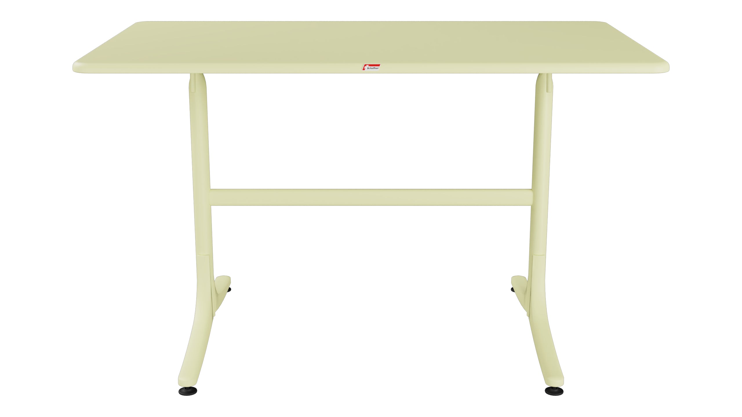 Schaffhausen Glasfaser-Gartentisch 120x70 klappbar in Buchsbaumgelb präsentiert im Onlineshop von KAQTU Design AG. Gartentisch ist von Schaffner