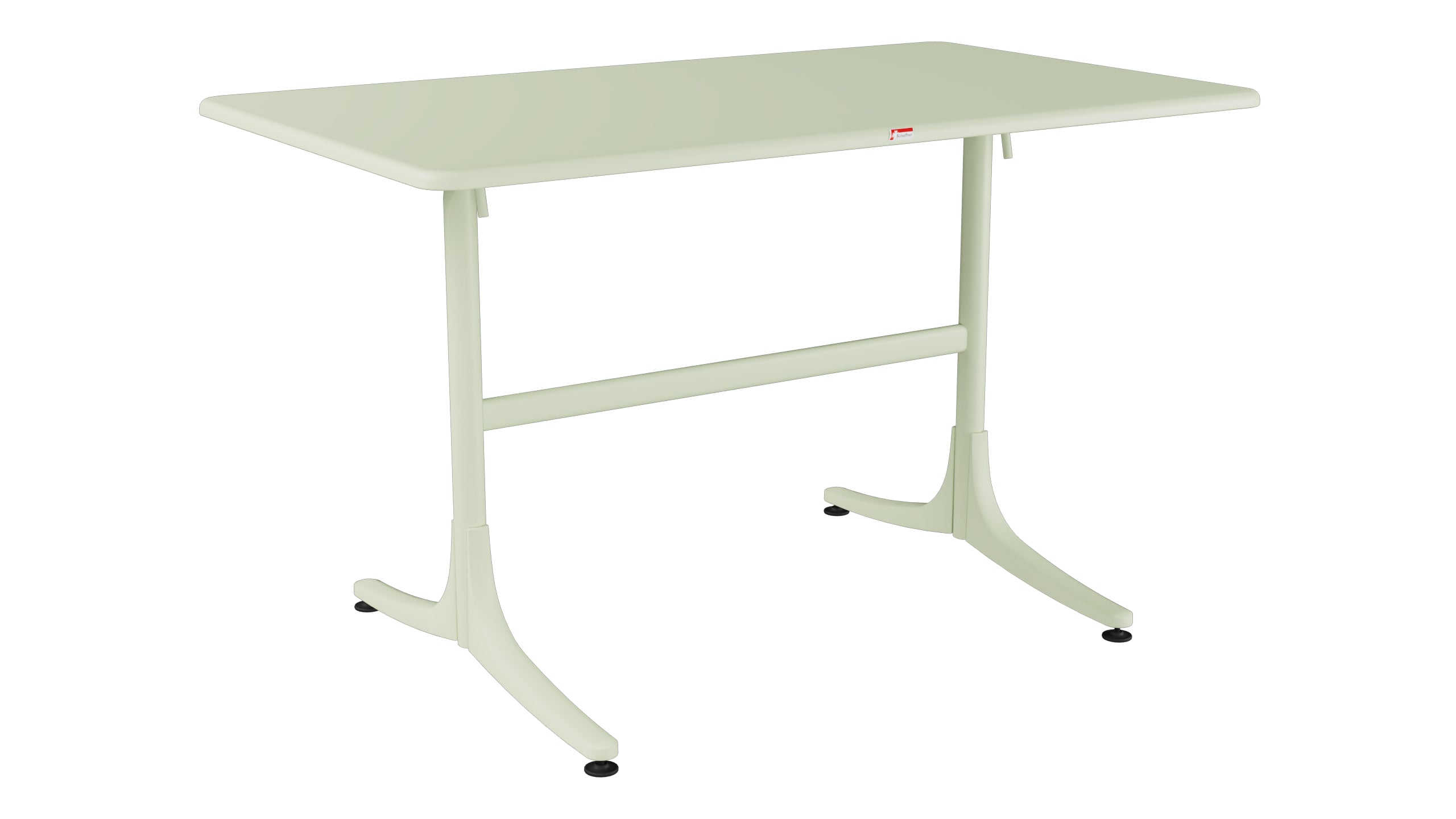 Schaffhausen Glasfaser-Gartentisch 120x70 klappbar in Pastellgrün präsentiert im Onlineshop von KAQTU Design AG. Gartentisch ist von Schaffner