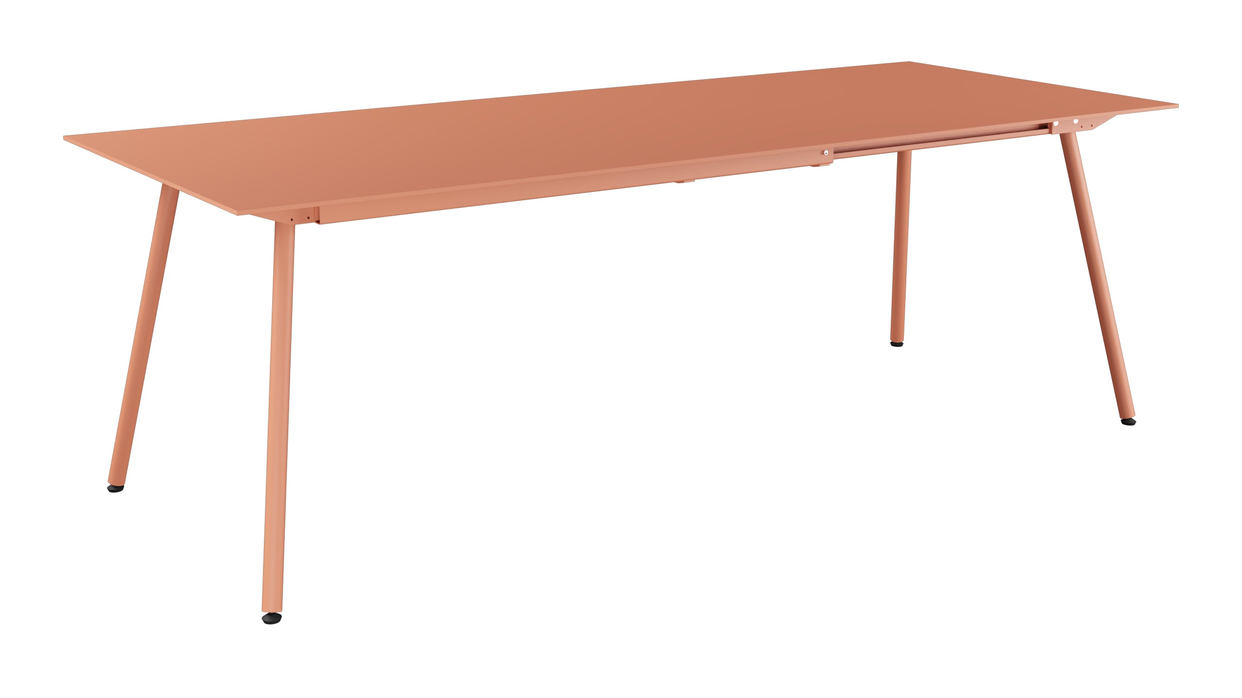 Locarno Glasfaser-Gartentisch 160/220x90 ausziehbar in Pastellterracotta präsentiert im Onlineshop von KAQTU Design AG. Gartentisch ist von Schaffner