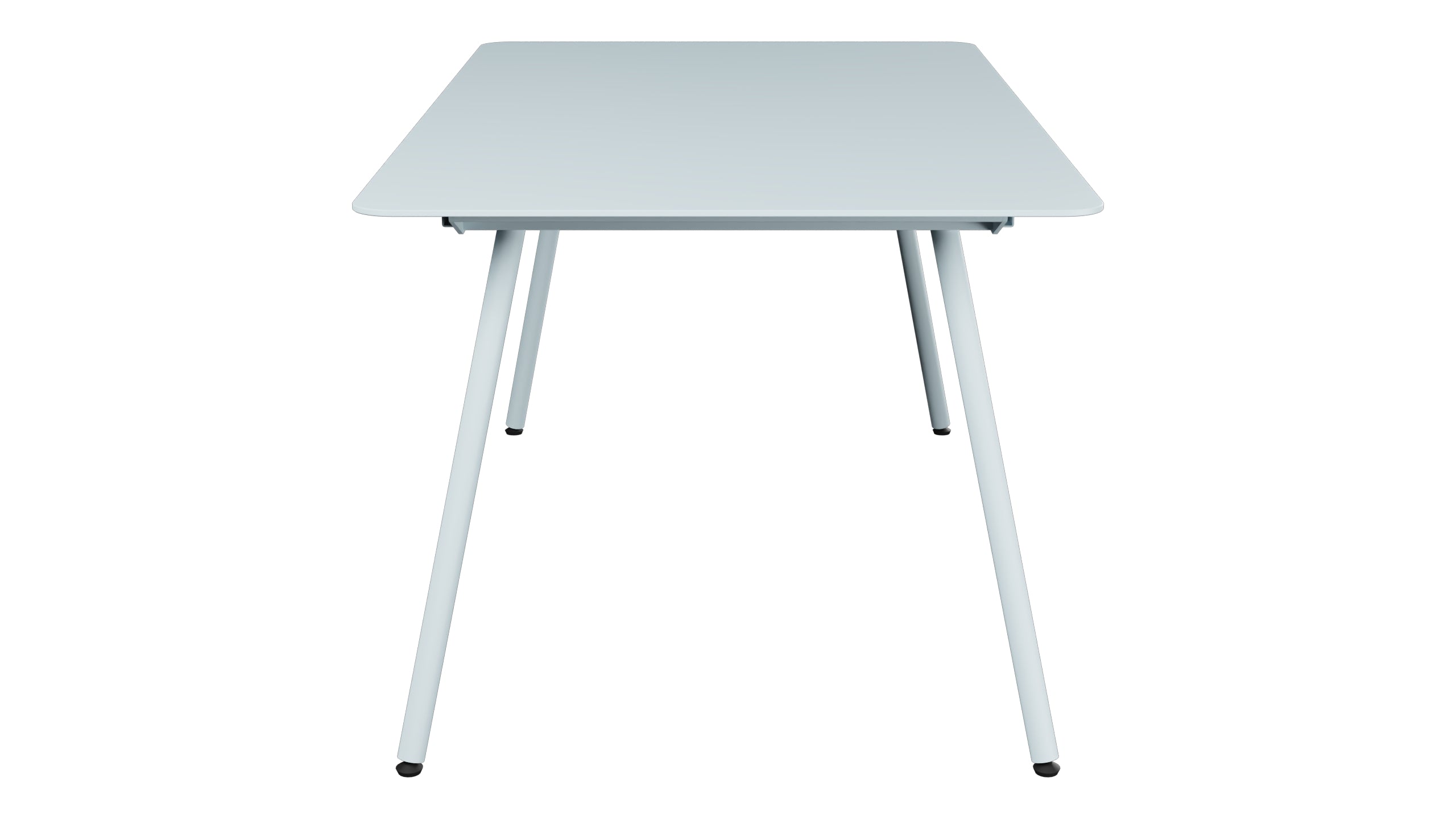 Locarno Glasfaser-Gartentisch 160x90 gerundete Ecken in Pastellblau präsentiert im Onlineshop von KAQTU Design AG. Gartentisch ist von Schaffner