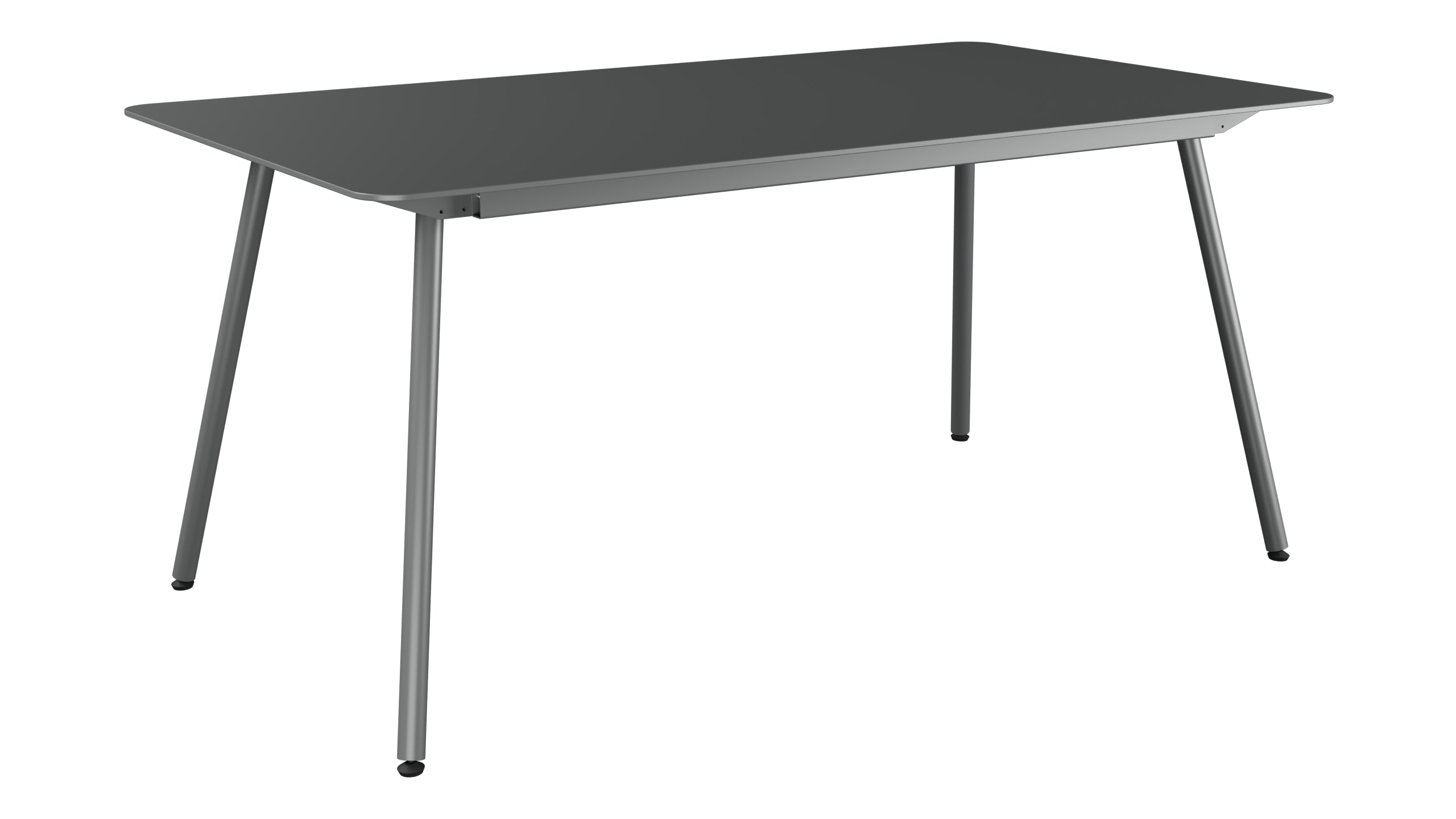 Locarno Glasfaser-Gartentisch 160x90 gerundete Ecken in Graphit präsentiert im Onlineshop von KAQTU Design AG. Gartentisch ist von Schaffner