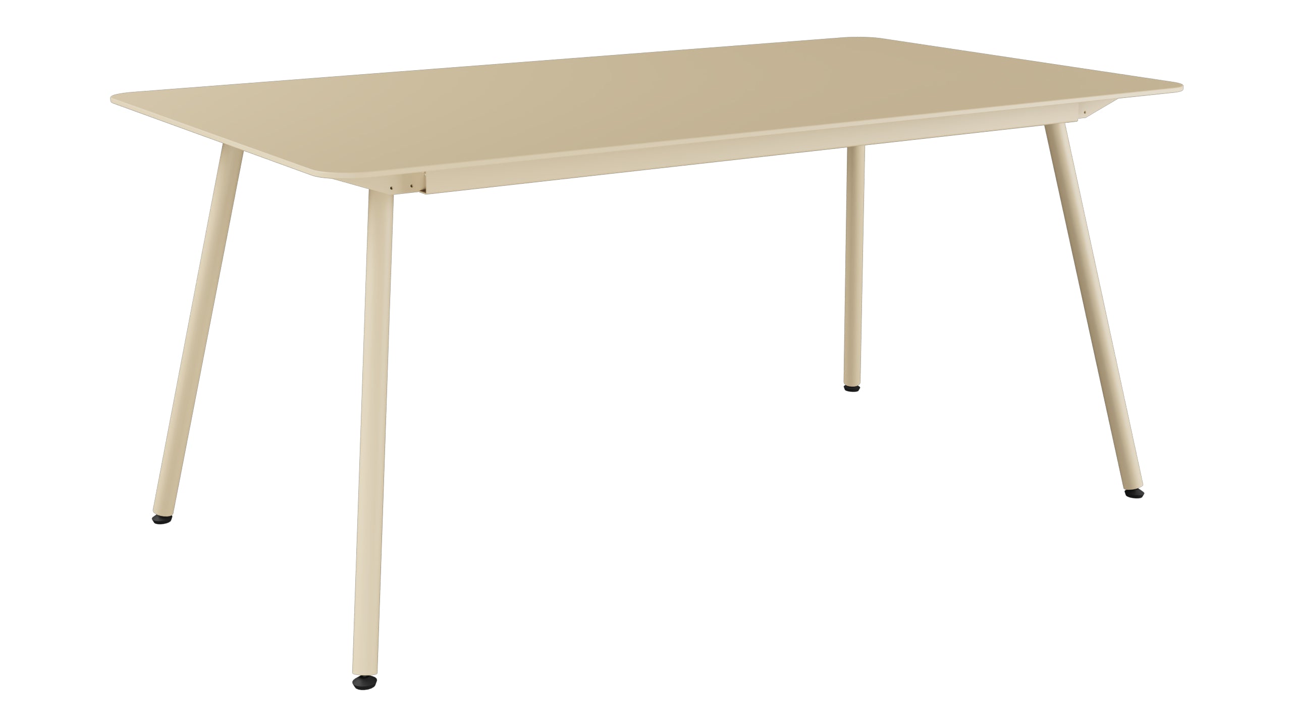 Locarno Glasfaser-Gartentisch 160x90 gerundete Ecken in Pastellbraun präsentiert im Onlineshop von KAQTU Design AG. Gartentisch ist von Schaffner