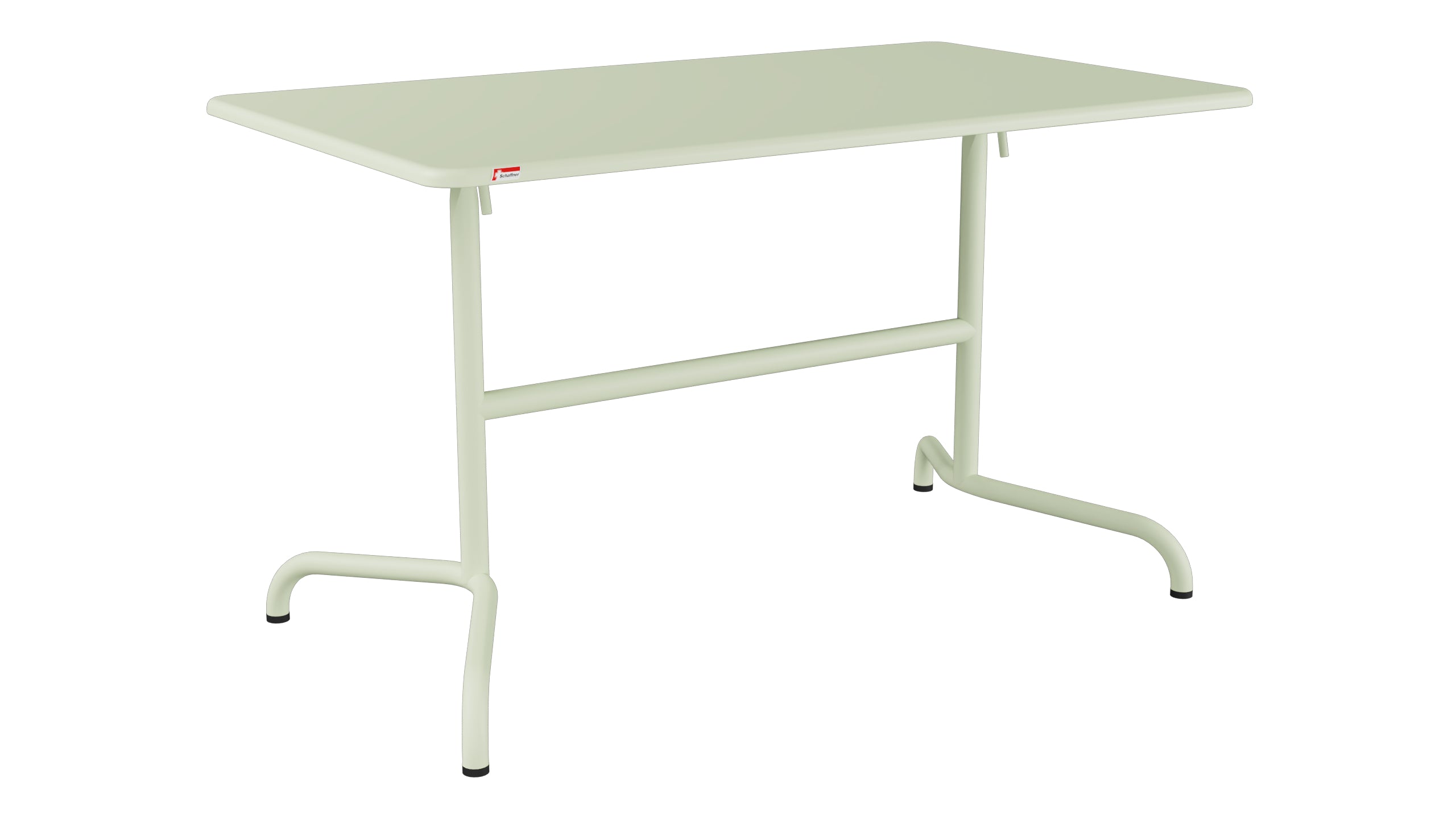 Davos Glasfaser-Gartentisch 120x70 klappbar in Pastellgrün präsentiert im Onlineshop von KAQTU Design AG. Gartentisch ist von Schaffner