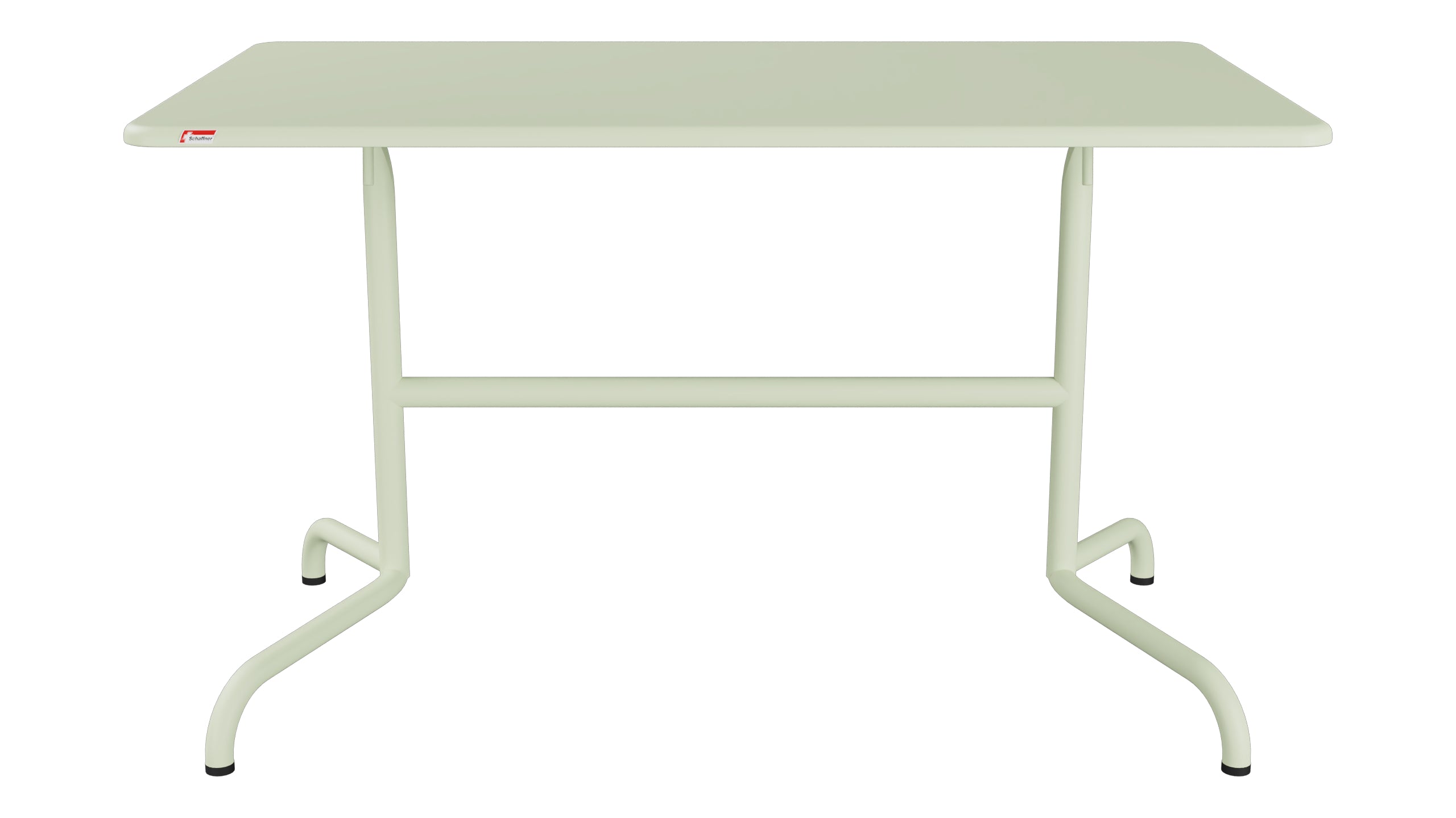 Davos Glasfaser-Gartentisch 120x70 klappbar in Pastellgrün präsentiert im Onlineshop von KAQTU Design AG. Gartentisch ist von Schaffner