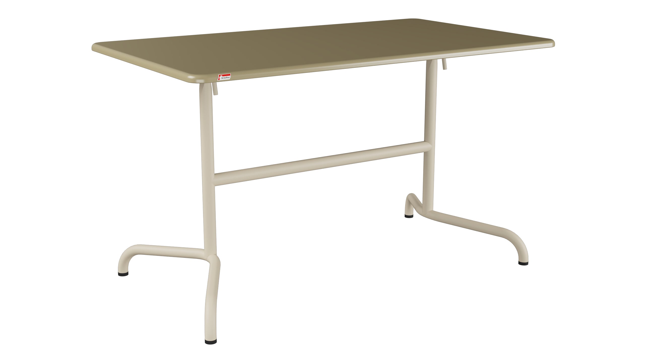 Davos Glasfaser-Gartentisch 120x70 klappbar in Champagner präsentiert im Onlineshop von KAQTU Design AG. Gartentisch ist von Schaffner