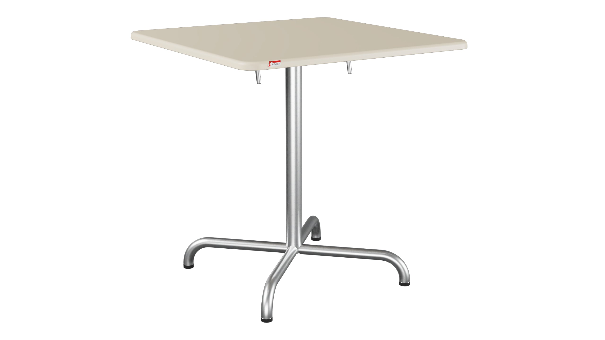 Davos Glasfaser-Gartentisch 70x70 klappbar in Pastellsand präsentiert im Onlineshop von KAQTU Design AG. Gartentisch ist von Schaffner