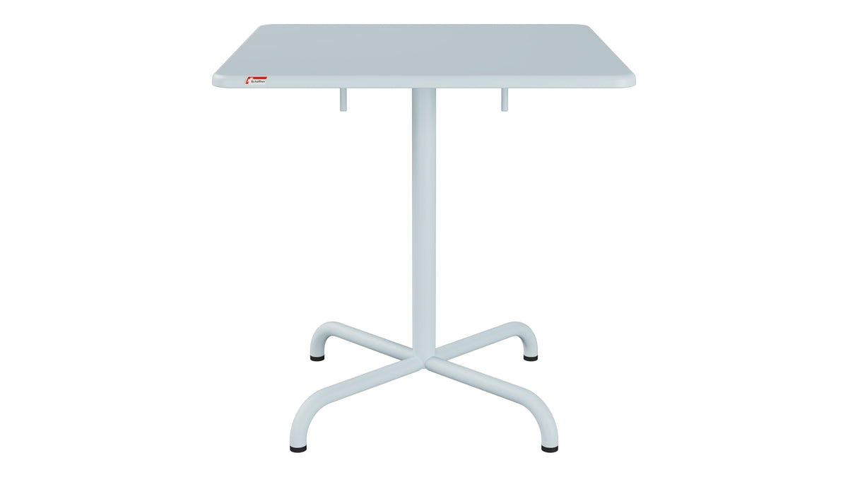 Davos Glasfaser-Gartentisch 70x70 klappbar in Pastellblau präsentiert im Onlineshop von KAQTU Design AG. Gartentisch ist von Schaffner