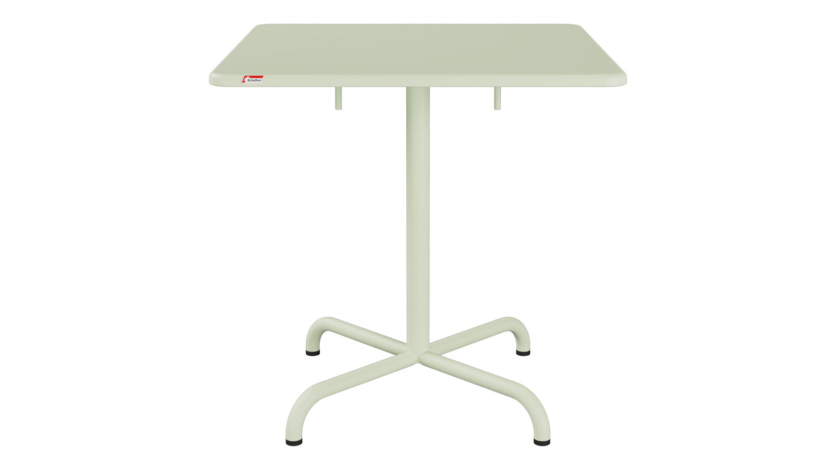 Davos Glasfaser-Gartentisch 70x70 klappbar in Pastellgrün präsentiert im Onlineshop von KAQTU Design AG. Gartentisch ist von Schaffner