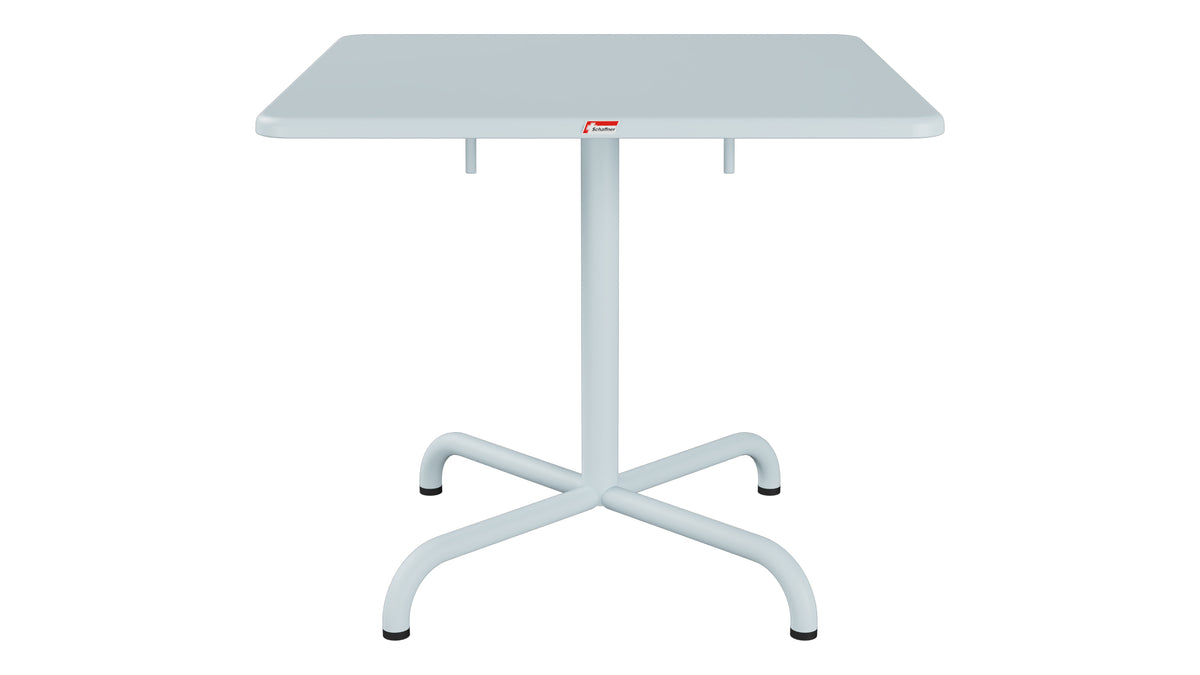 Davos Glasfaser-Salontisch 70x70 / 62 klappbar in Pastellblau präsentiert im Onlineshop von KAQTU Design AG. Beistelltisch Outdoor ist von Schaffner
