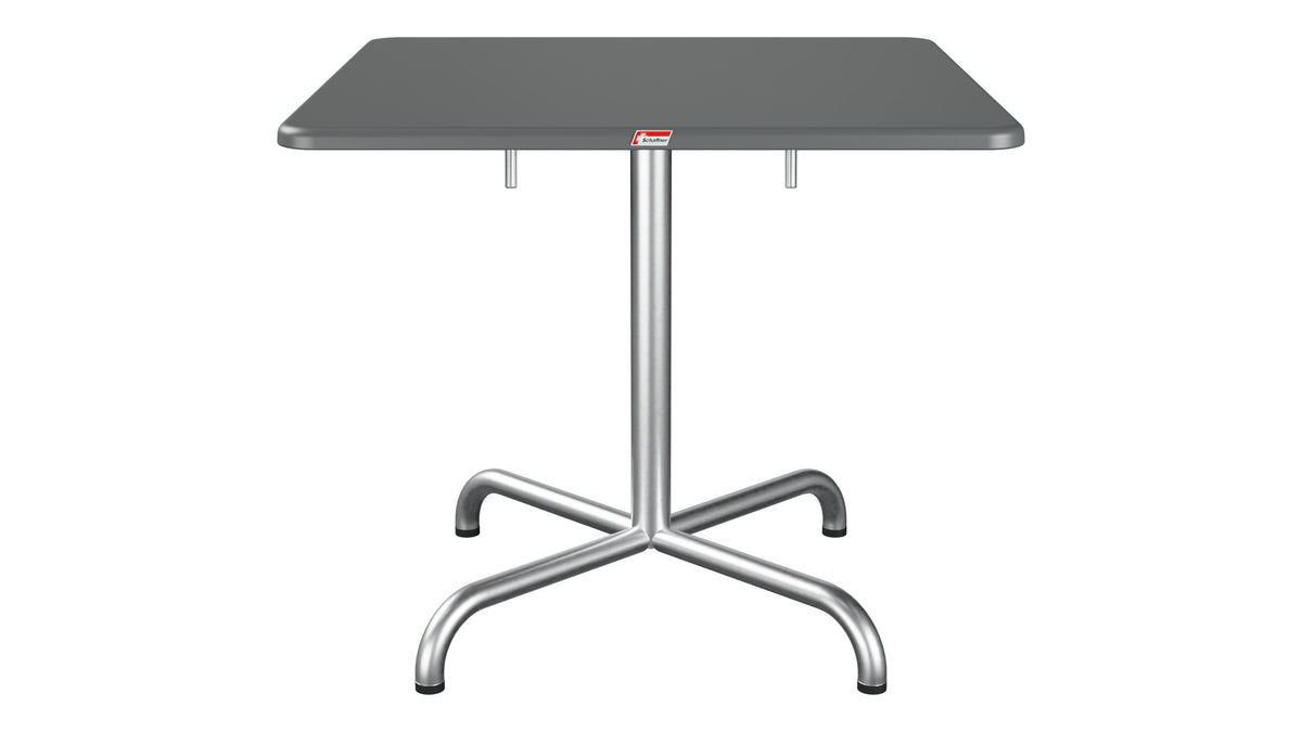 Davos Glasfaser-Salontisch 70x70 / 62 klappbar in Graphit präsentiert im Onlineshop von KAQTU Design AG. Beistelltisch Outdoor ist von Schaffner