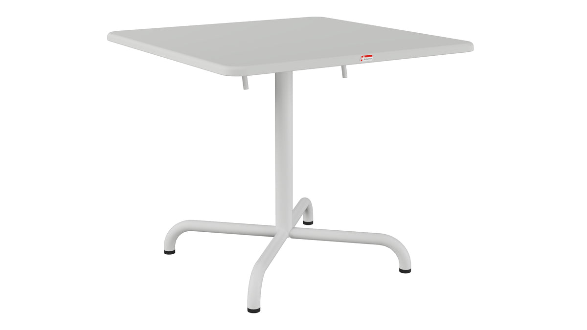 Davos Glasfaser-Salontisch 70x70 / 62 klappbar in Alusilber präsentiert im Onlineshop von KAQTU Design AG. Beistelltisch Outdoor ist von Schaffner