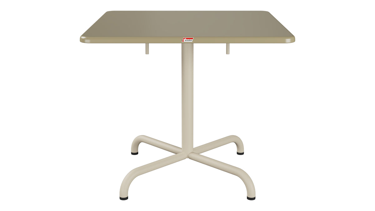 Davos Glasfaser-Salontisch 70x70 / 62 klappbar in Champagner präsentiert im Onlineshop von KAQTU Design AG. Beistelltisch Outdoor ist von Schaffner