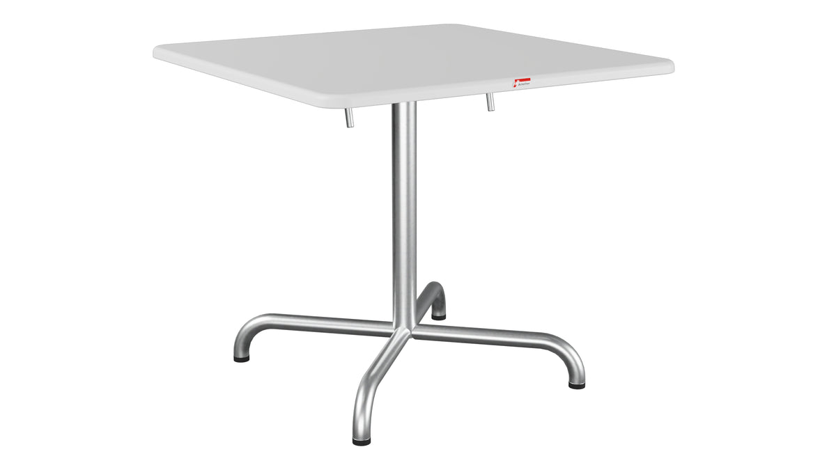 Davos Glasfaser-Salontisch 70x70 / 62 klappbar in Weiss präsentiert im Onlineshop von KAQTU Design AG. Beistelltisch Outdoor ist von Schaffner