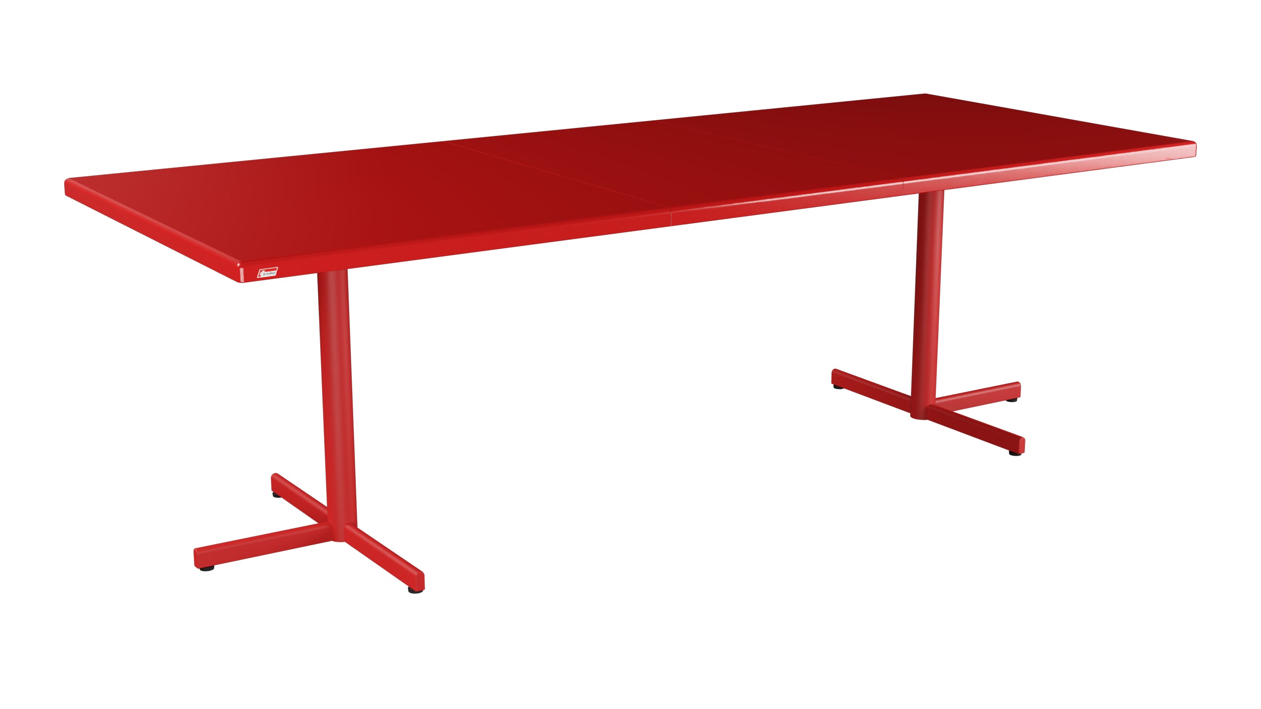 Bodensee Glasfaser-Gartentisch 176/234x95 eckig klappbar, ausziehbar in Rot präsentiert im Onlineshop von KAQTU Design AG. Gartentisch ist von Schaffner