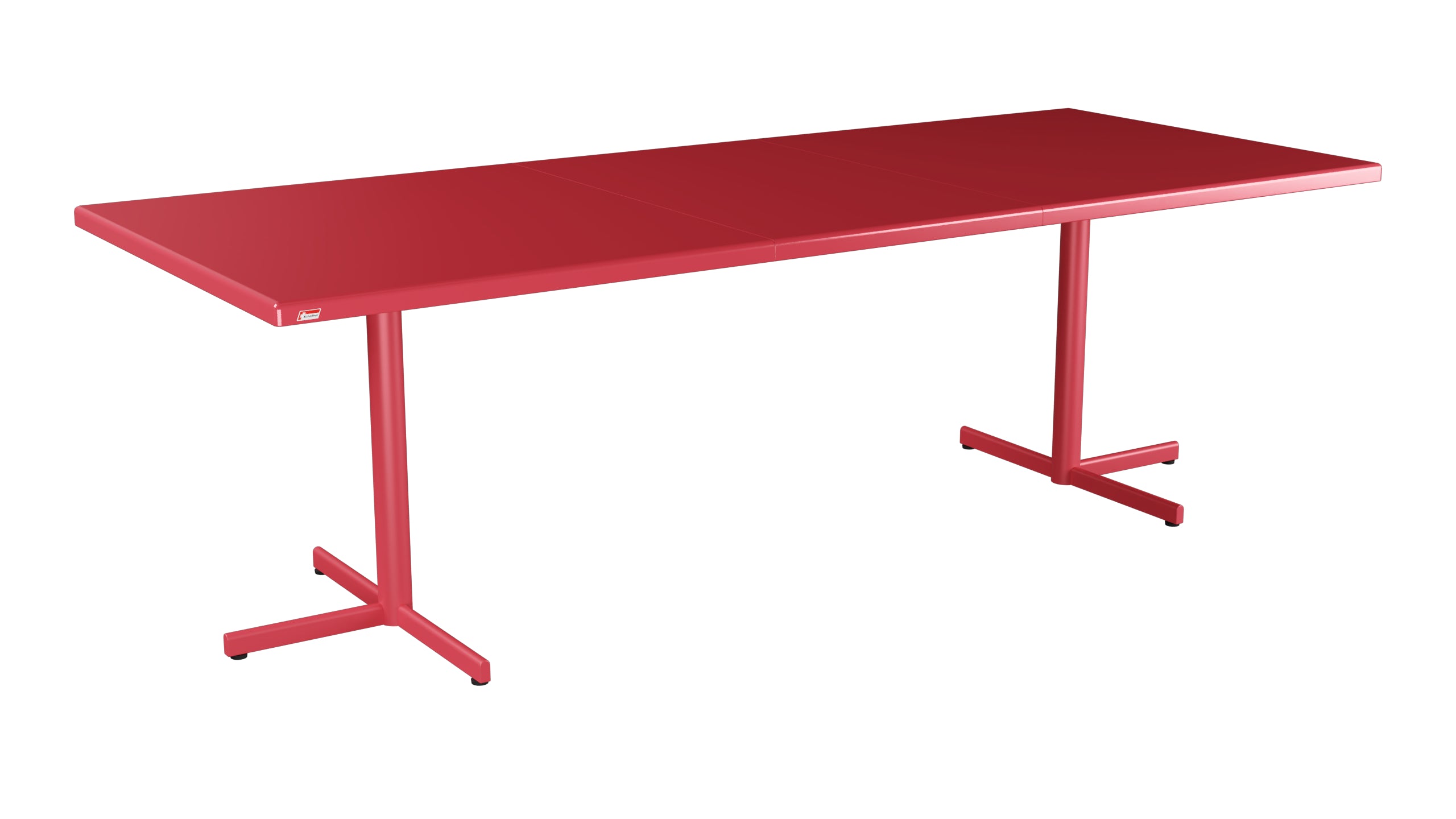 Bodensee Glasfaser-Gartentisch 176/234x95 eckig klappbar, ausziehbar in Ahornrot präsentiert im Onlineshop von KAQTU Design AG. Gartentisch ist von Schaffner
