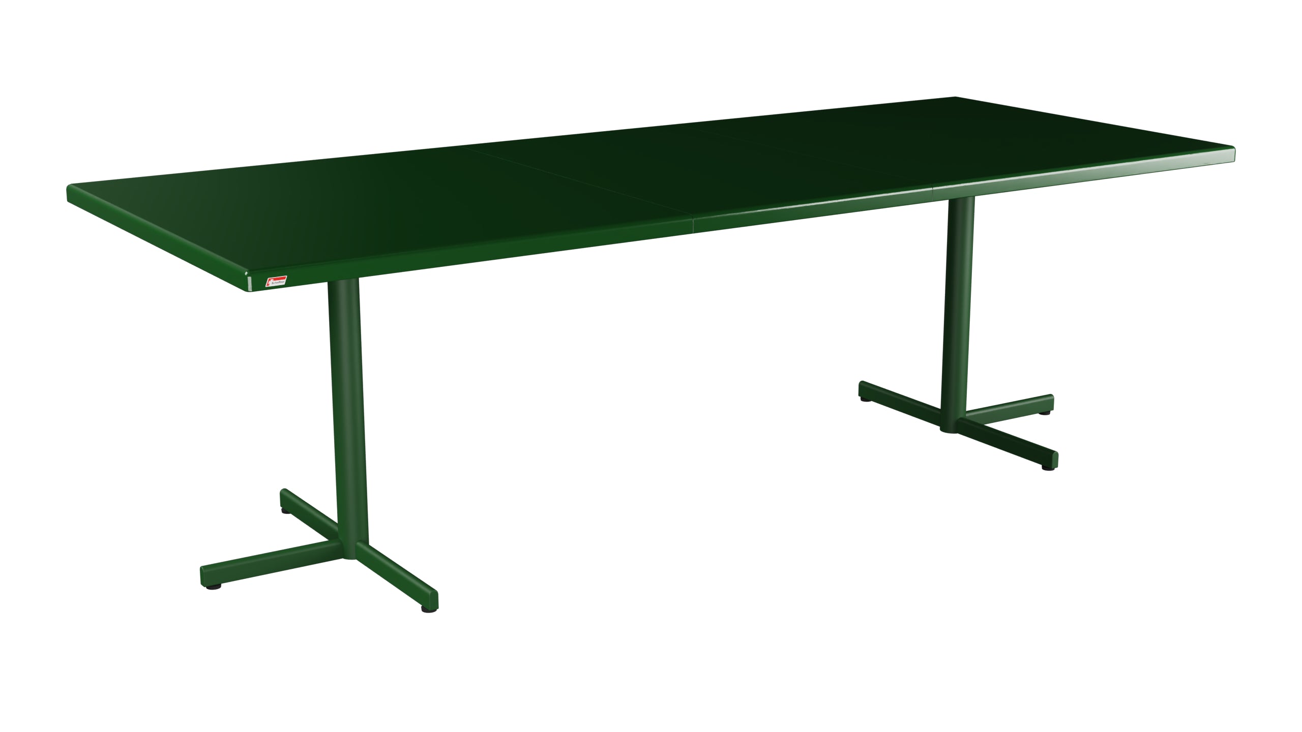 Bodensee Glasfaser-Gartentisch 176/234x95 eckig klappbar, ausziehbar in Tannengrün präsentiert im Onlineshop von KAQTU Design AG. Gartentisch ist von Schaffner