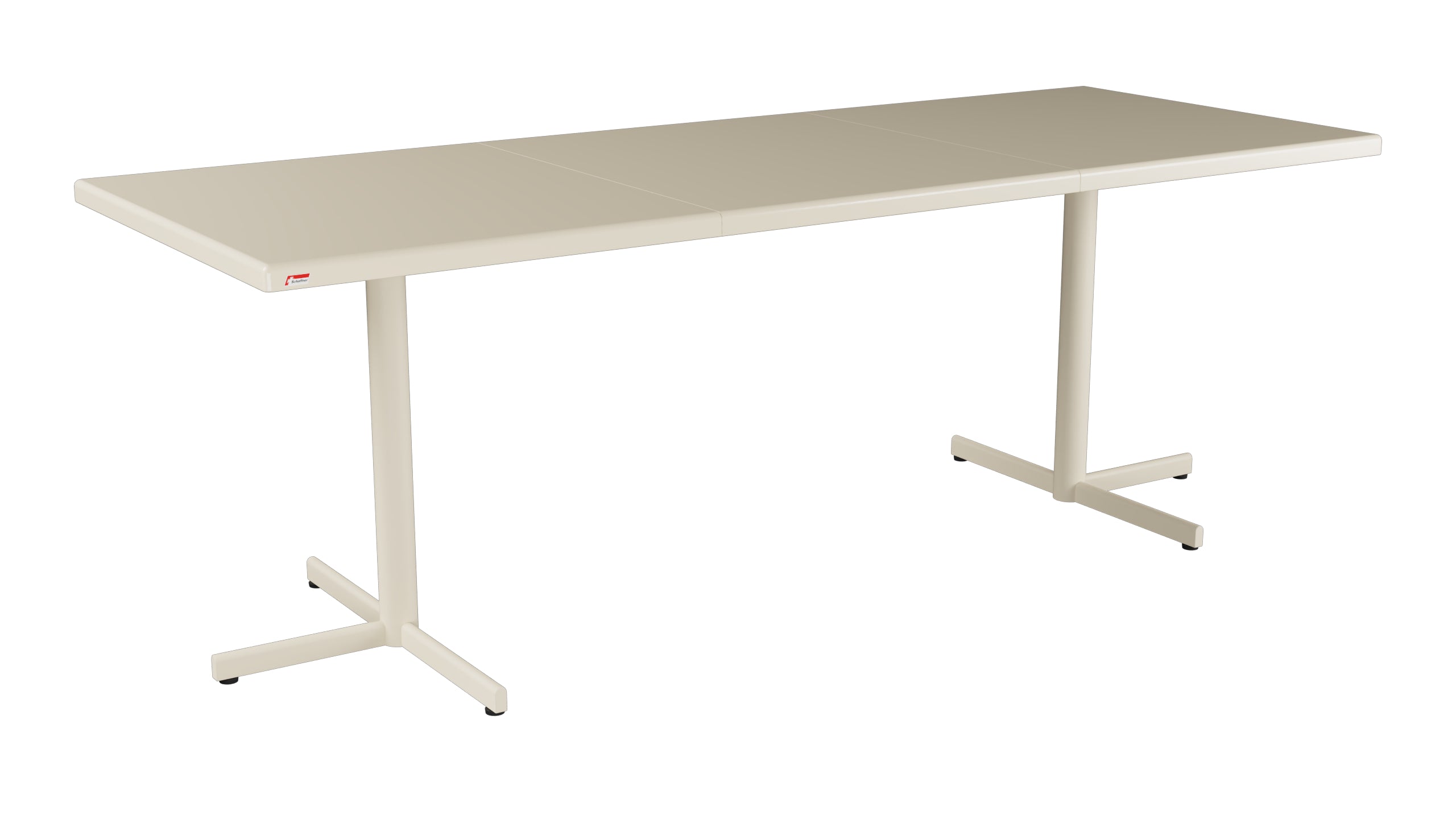 Bodensee Glasfaser-Gartentisch 140/210x80 klappbar, ausziehbar  in Pastellsand präsentiert im Onlineshop von KAQTU Design AG. Gartentisch ist von Schaffner