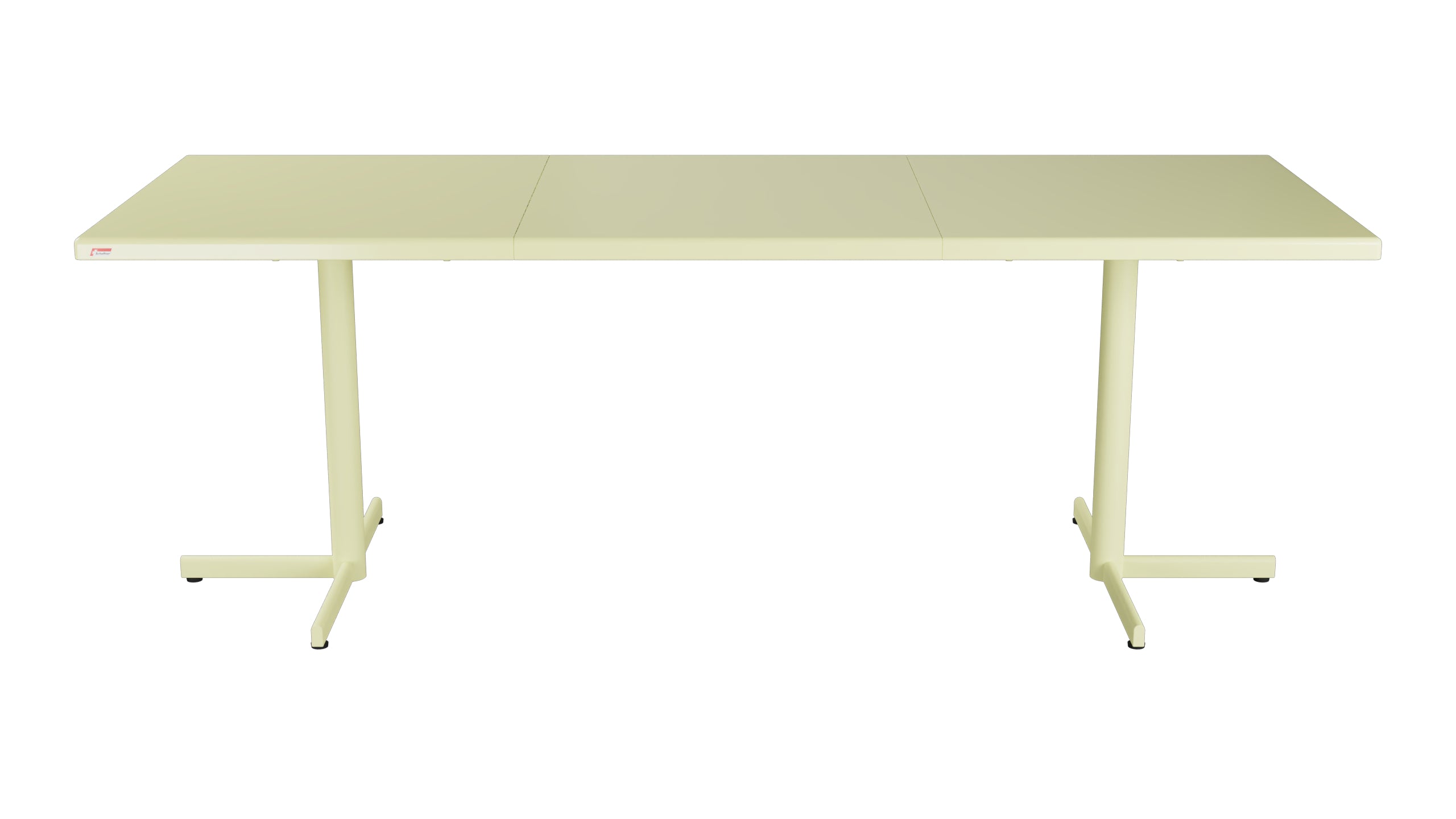 Bodensee Glasfaser-Gartentisch 140/210x80 klappbar, ausziehbar  in Buchsbaumgelb präsentiert im Onlineshop von KAQTU Design AG. Gartentisch ist von Schaffner