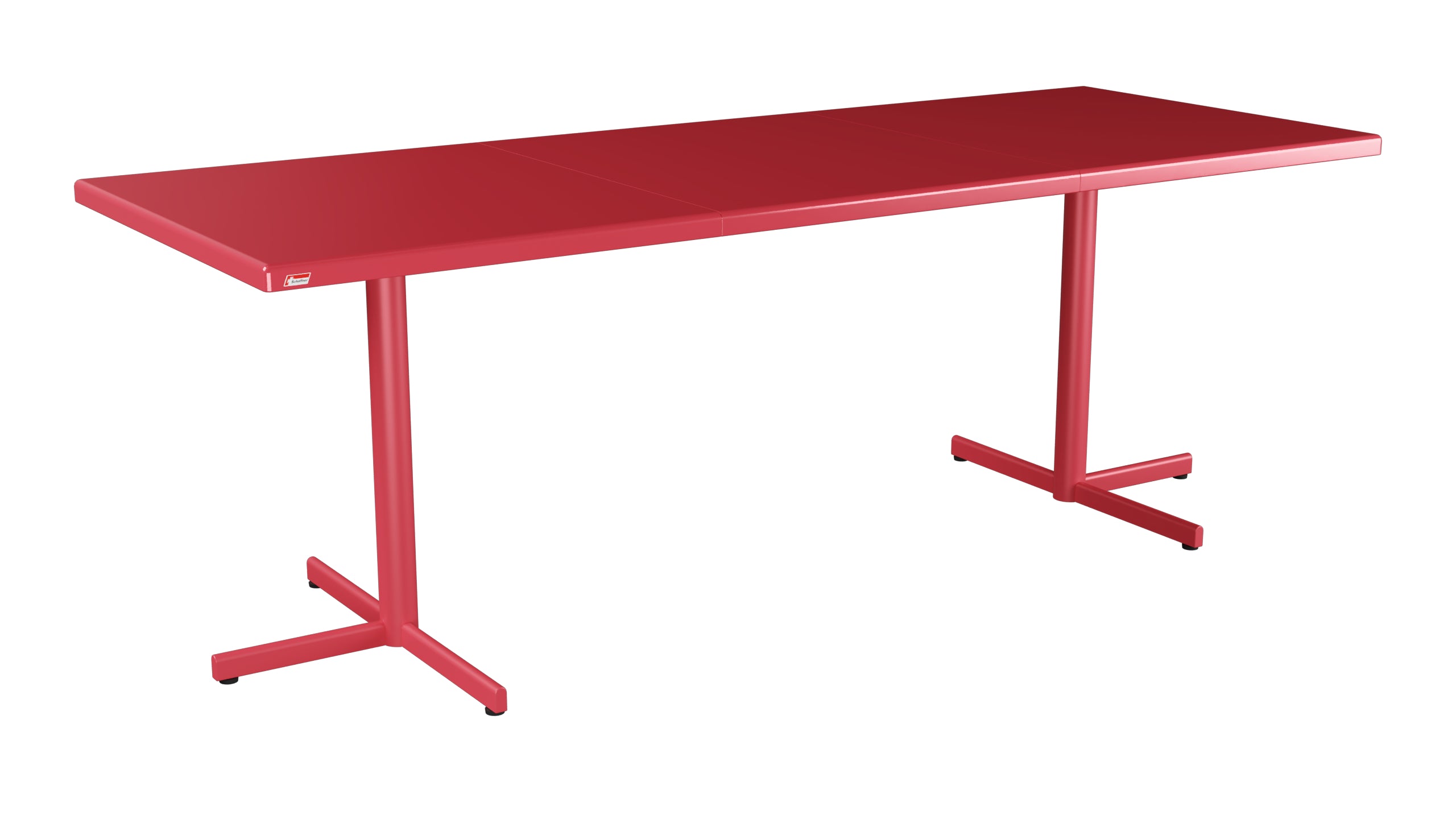 Bodensee Glasfaser-Gartentisch 140/210x80 klappbar, ausziehbar  in Ahornrot präsentiert im Onlineshop von KAQTU Design AG. Gartentisch ist von Schaffner
