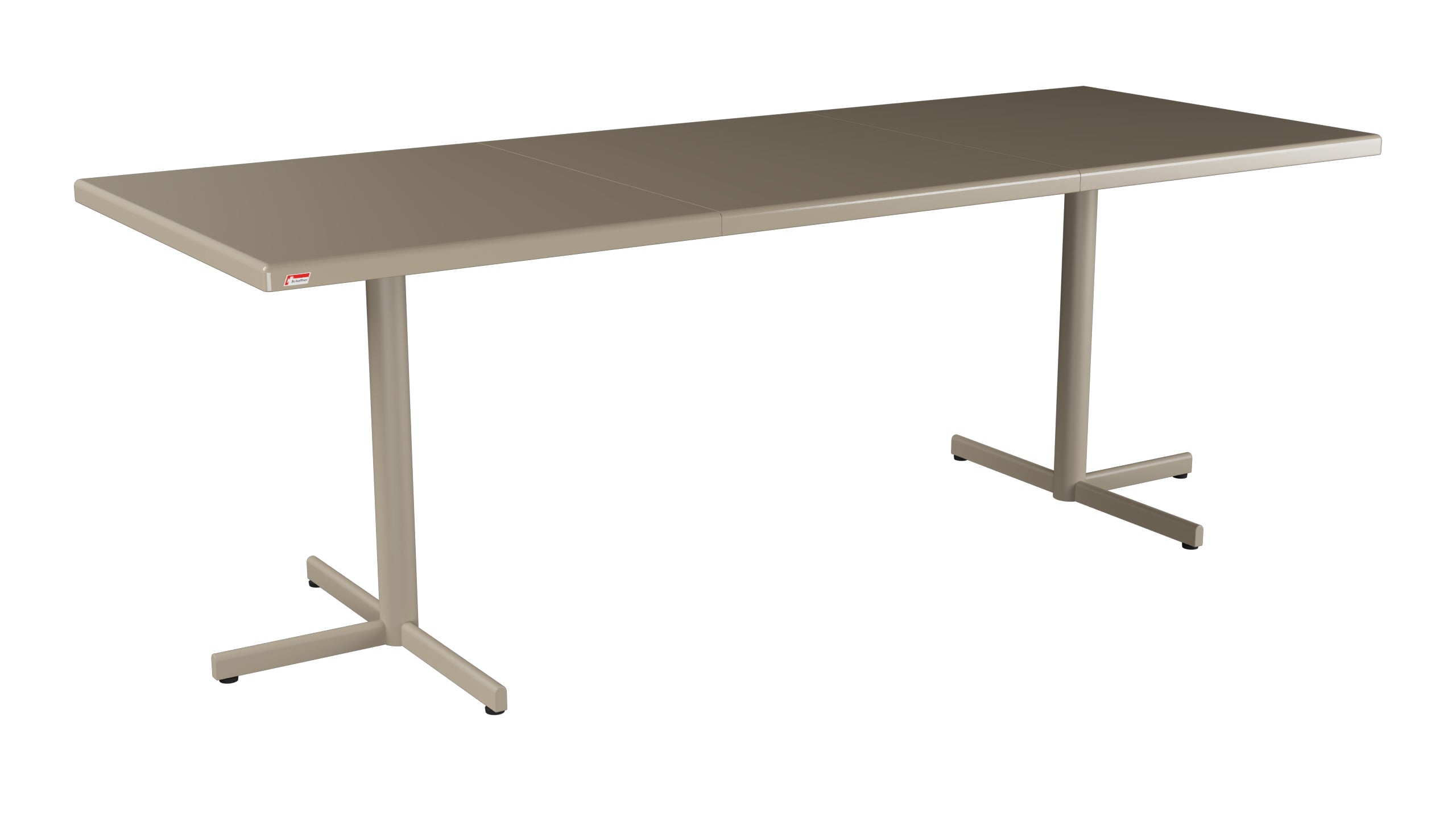 Bodensee Glasfaser-Gartentisch 140/210x80 klappbar, ausziehbar  in Champagner präsentiert im Onlineshop von KAQTU Design AG. Gartentisch ist von Schaffner