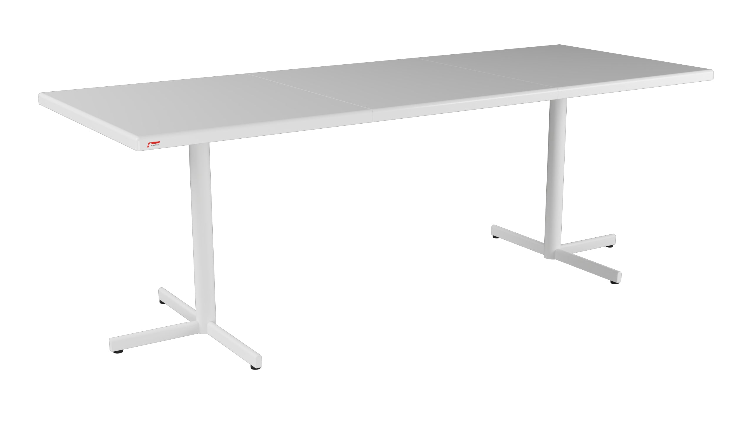 Bodensee Glasfaser-Gartentisch 140/210x80 klappbar, ausziehbar  in Weiss präsentiert im Onlineshop von KAQTU Design AG. Gartentisch ist von Schaffner