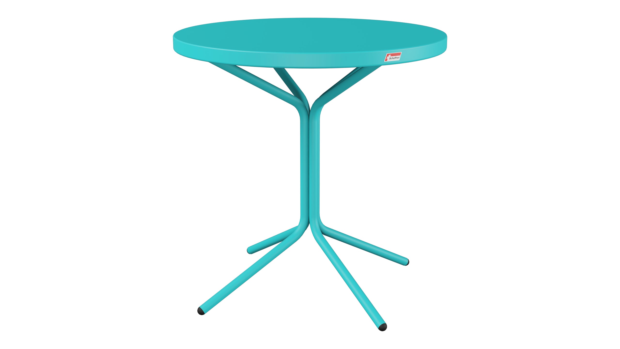 PIX Metall-Beistelltisch Outdoor ø54 / 54 in Türkis präsentiert im Onlineshop von KAQTU Design AG. Beistelltisch Outdoor ist von Schaffner