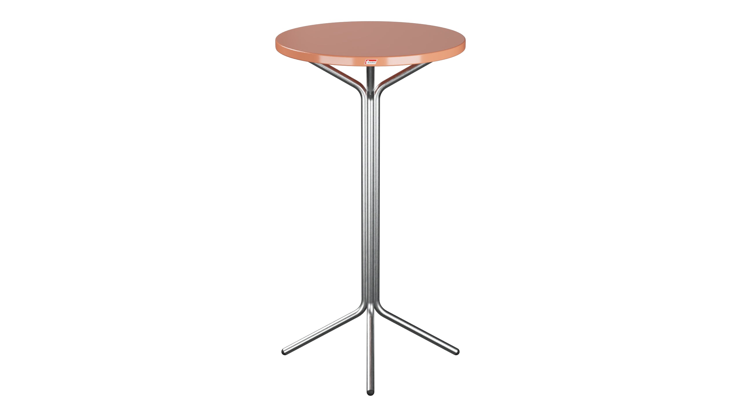 PIX Metall-Stehtisch Outdoor ø60 / 110 in Pastellterracotta präsentiert im Onlineshop von KAQTU Design AG. Hochtisch Outdoor ist von Schaffner