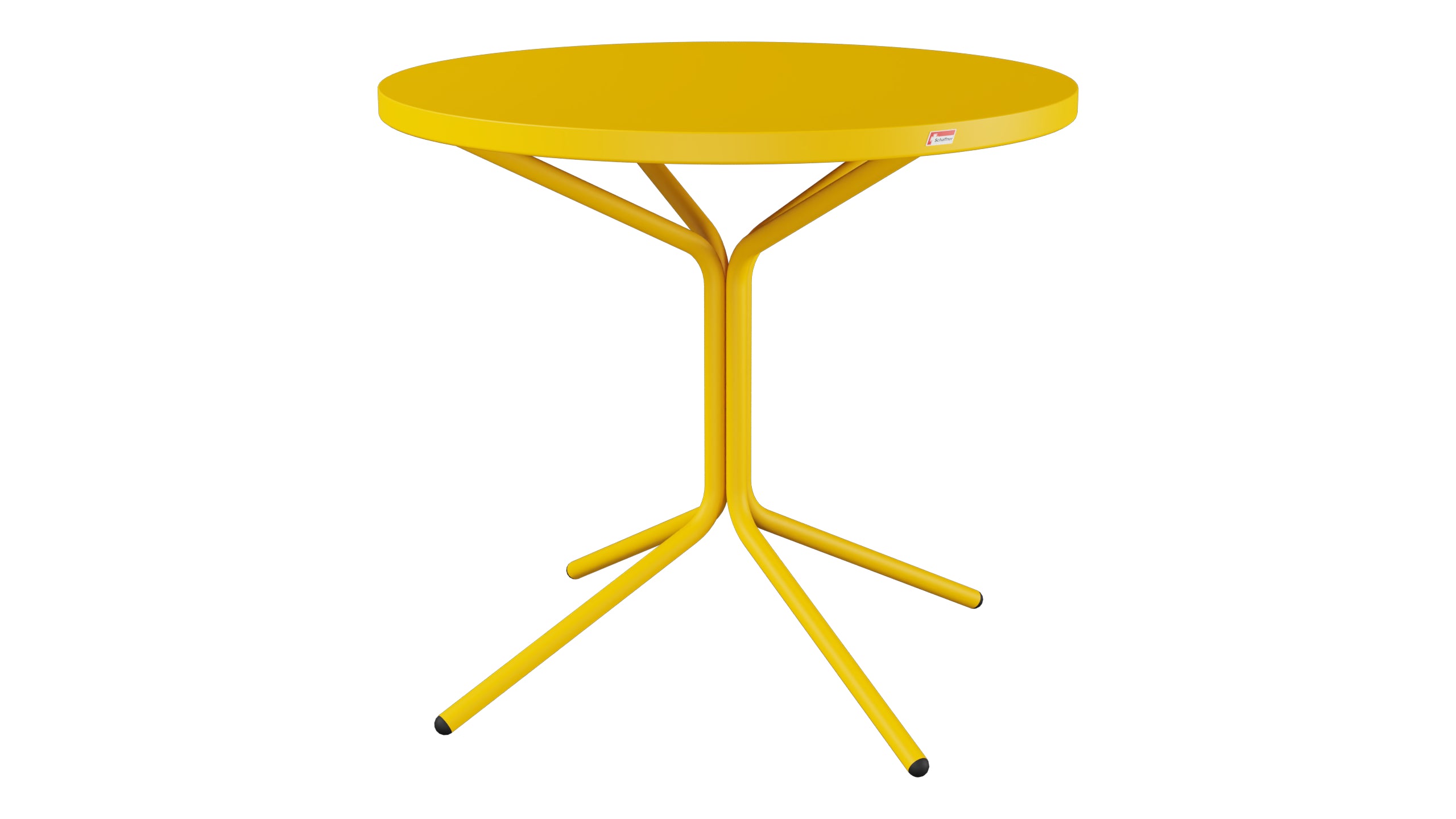 PIX Metall-Gartentisch ø80 / 72 in Gelb präsentiert im Onlineshop von KAQTU Design AG. Gartentisch ist von Schaffner