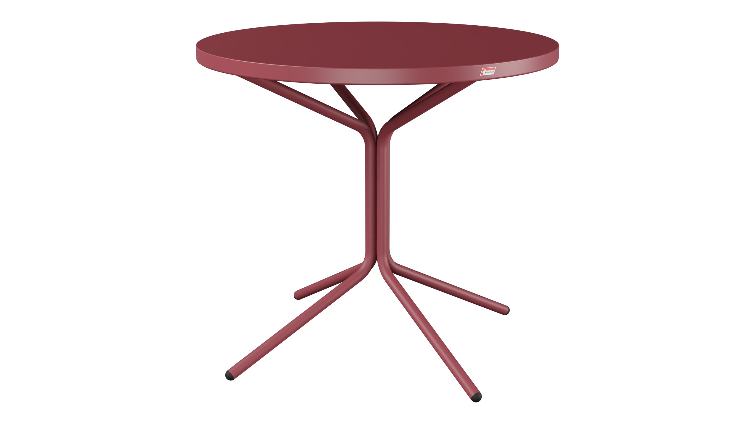 PIX Metall-Gartentisch ø80 / 72 in Bordeaux präsentiert im Onlineshop von KAQTU Design AG. Gartentisch ist von Schaffner
