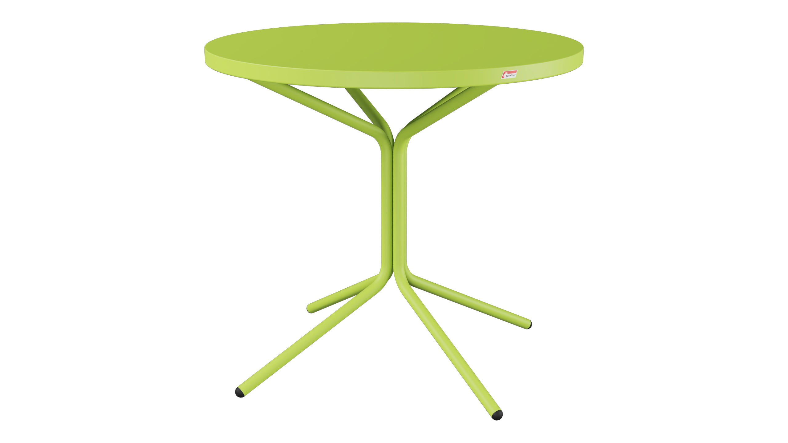PIX Metall-Gartentisch ø80 / 72 in Hellgrün präsentiert im Onlineshop von KAQTU Design AG. Gartentisch ist von Schaffner
