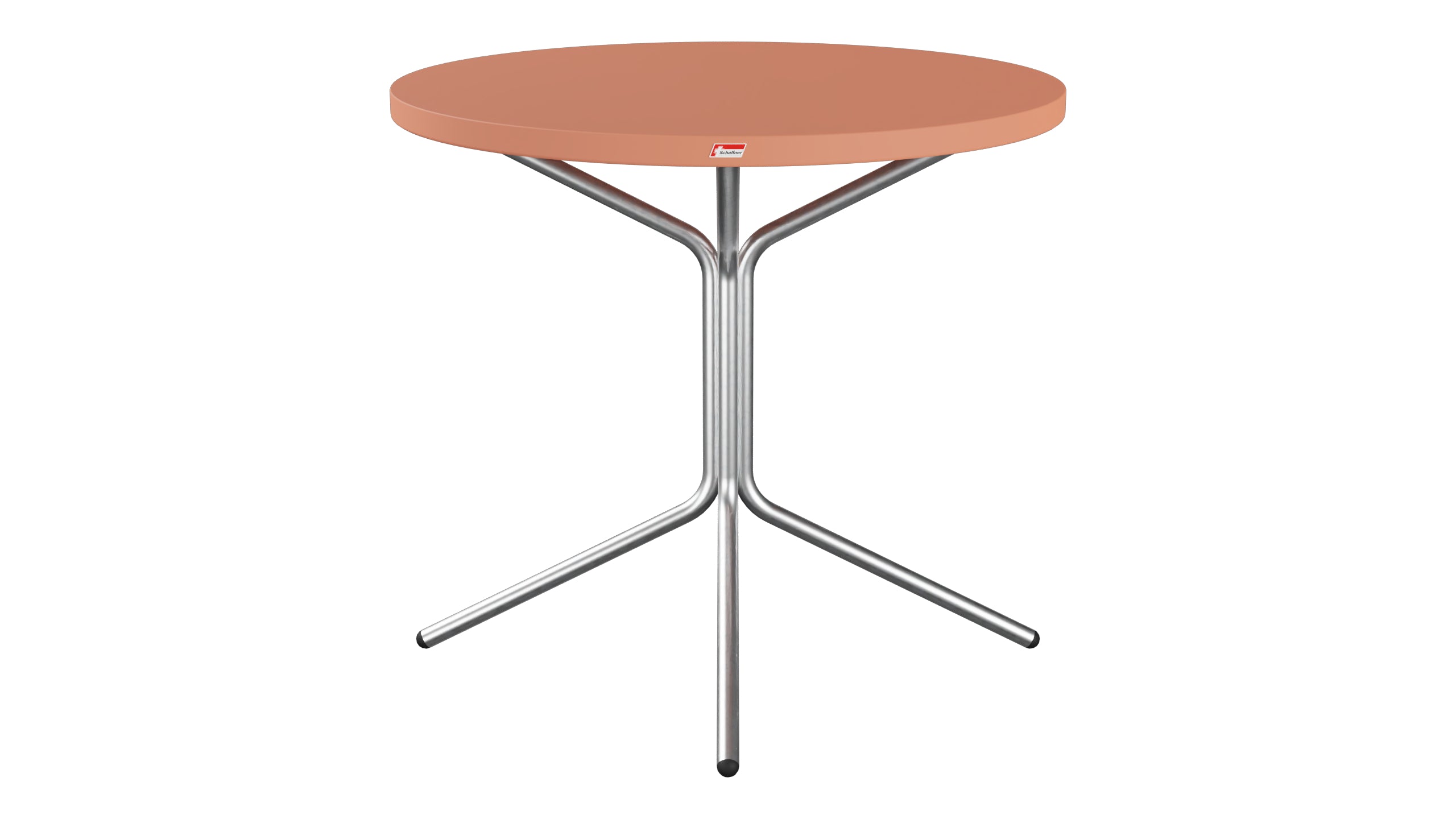 PIX Metall-Gartentisch ø80 / 72 in Pastellterracotta präsentiert im Onlineshop von KAQTU Design AG. Gartentisch ist von Schaffner