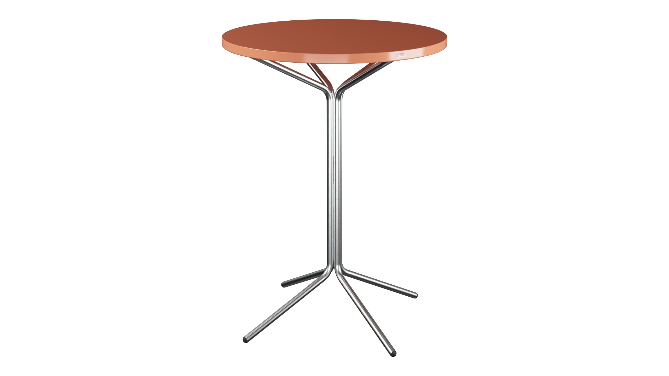 PIX Metall-Stehtisch Outdoor ø80 / 110 in Pastellterracotta präsentiert im Onlineshop von KAQTU Design AG. Hochtisch Outdoor ist von Schaffner