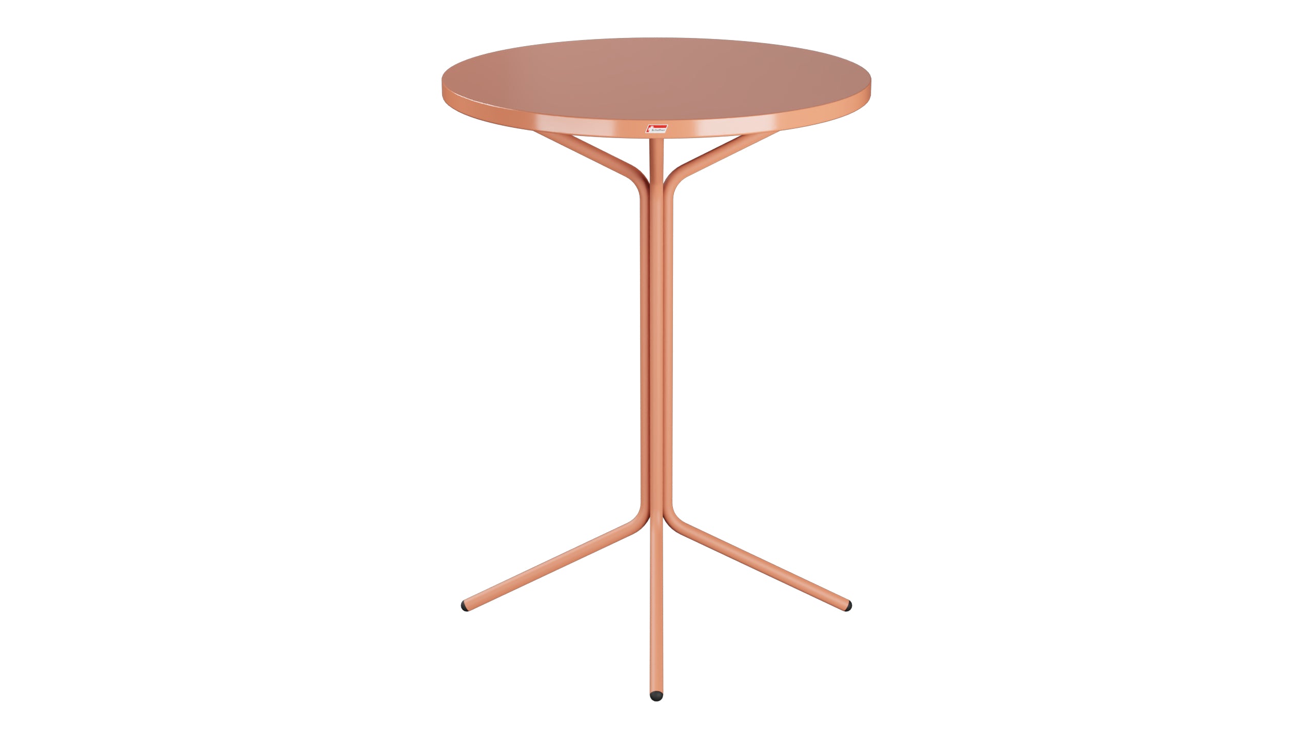 PIX Metall-Stehtisch Outdoor ø80 / 110 in Pastellterracotta präsentiert im Onlineshop von KAQTU Design AG. Hochtisch Outdoor ist von Schaffner