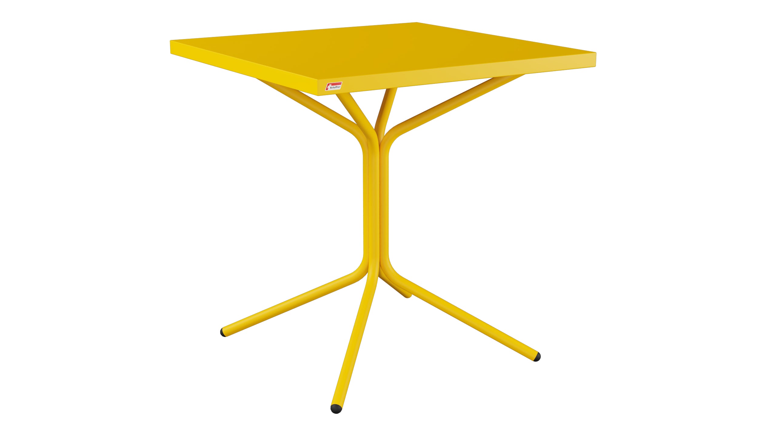 PIX Metall-Gartentisch 70x70 / 72 in Gelb präsentiert im Onlineshop von KAQTU Design AG. Gartentisch ist von Schaffner