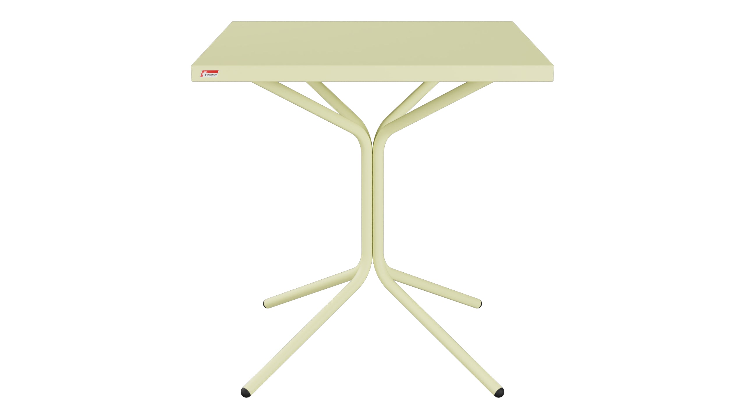 PIX Metall-Gartentisch 70x70 / 72 in Buchsbaumgelb präsentiert im Onlineshop von KAQTU Design AG. Gartentisch ist von Schaffner