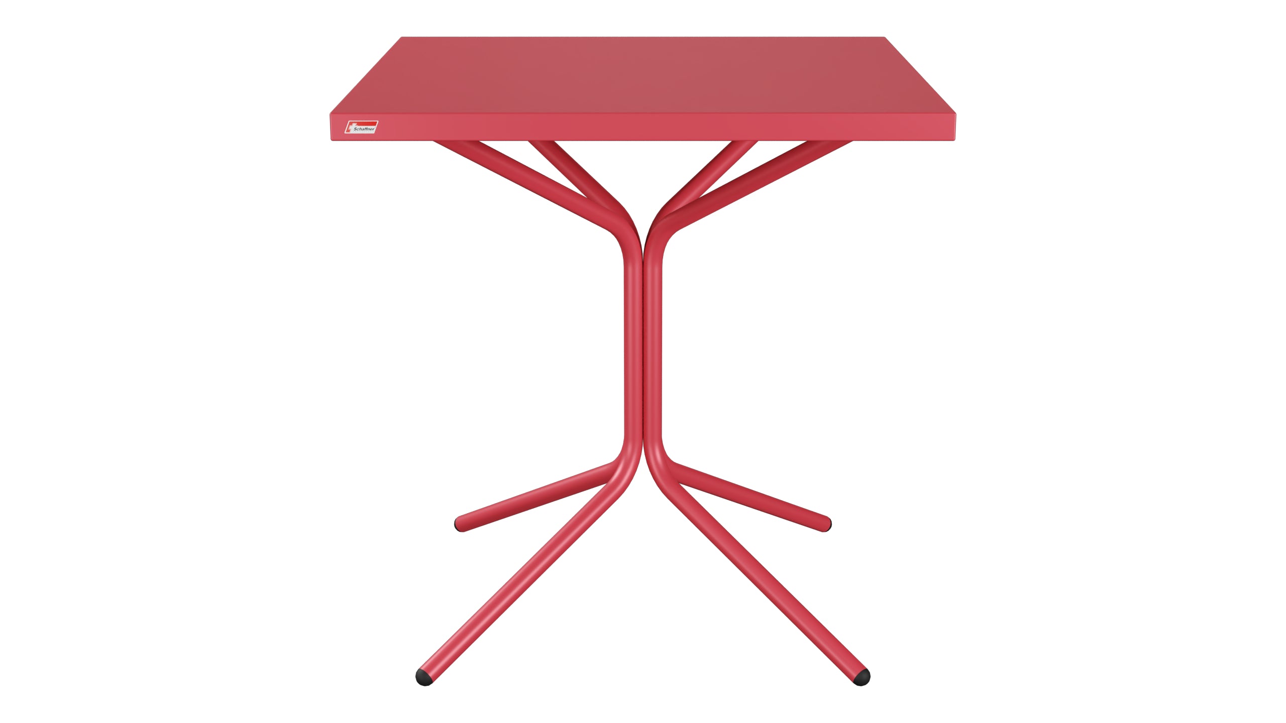 PIX Metall-Gartentisch 70x70 / 72 in Ahornrot präsentiert im Onlineshop von KAQTU Design AG. Gartentisch ist von Schaffner