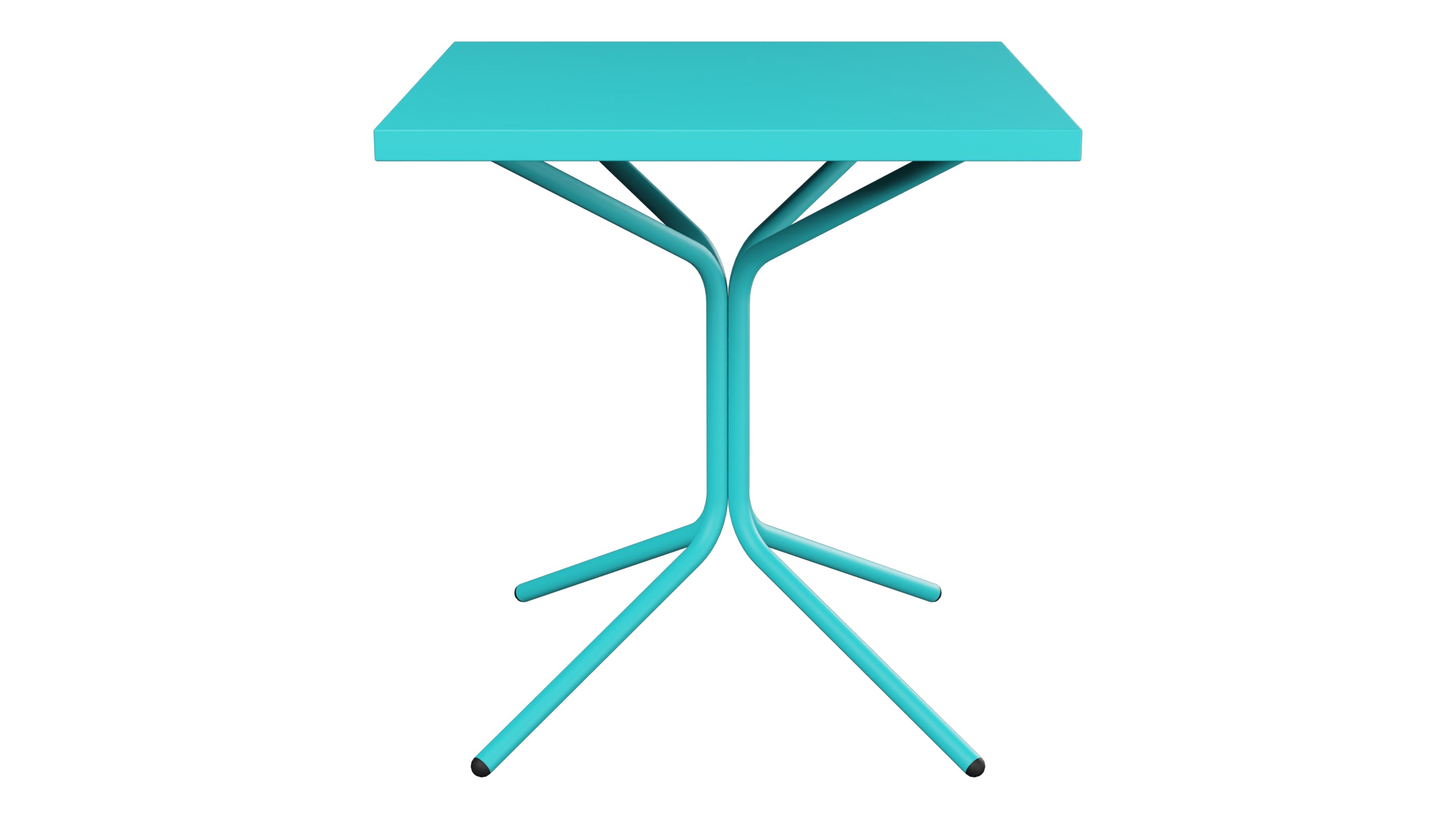 PIX Metall-Gartentisch 70x70 / 72 in Türkis präsentiert im Onlineshop von KAQTU Design AG. Gartentisch ist von Schaffner